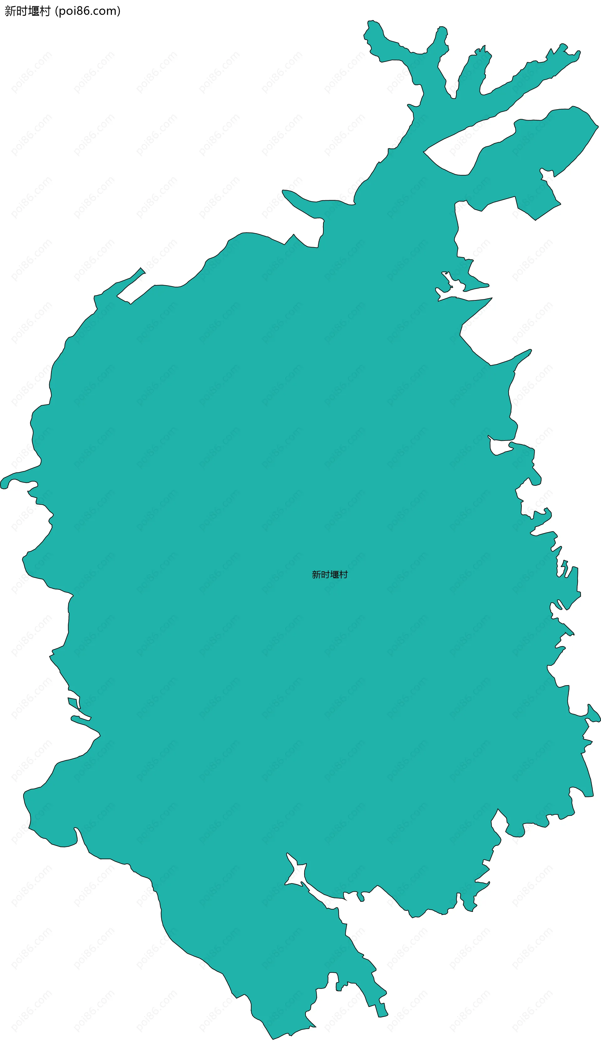 新时堰村边界地图