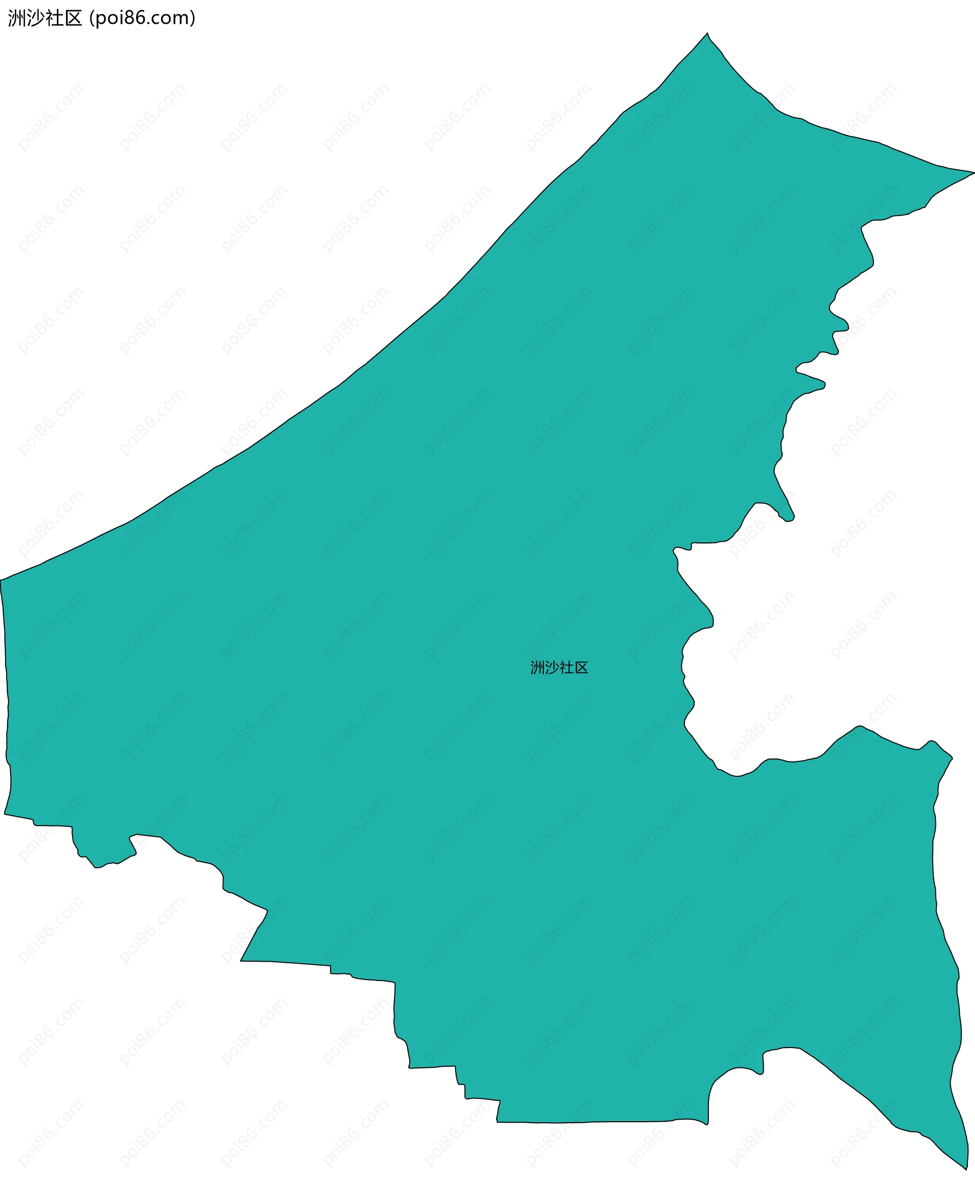 洲沙社区边界地图