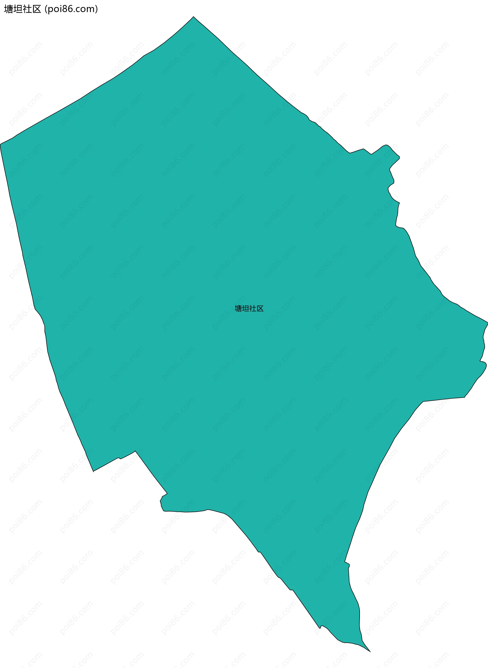 塘坦社区边界地图