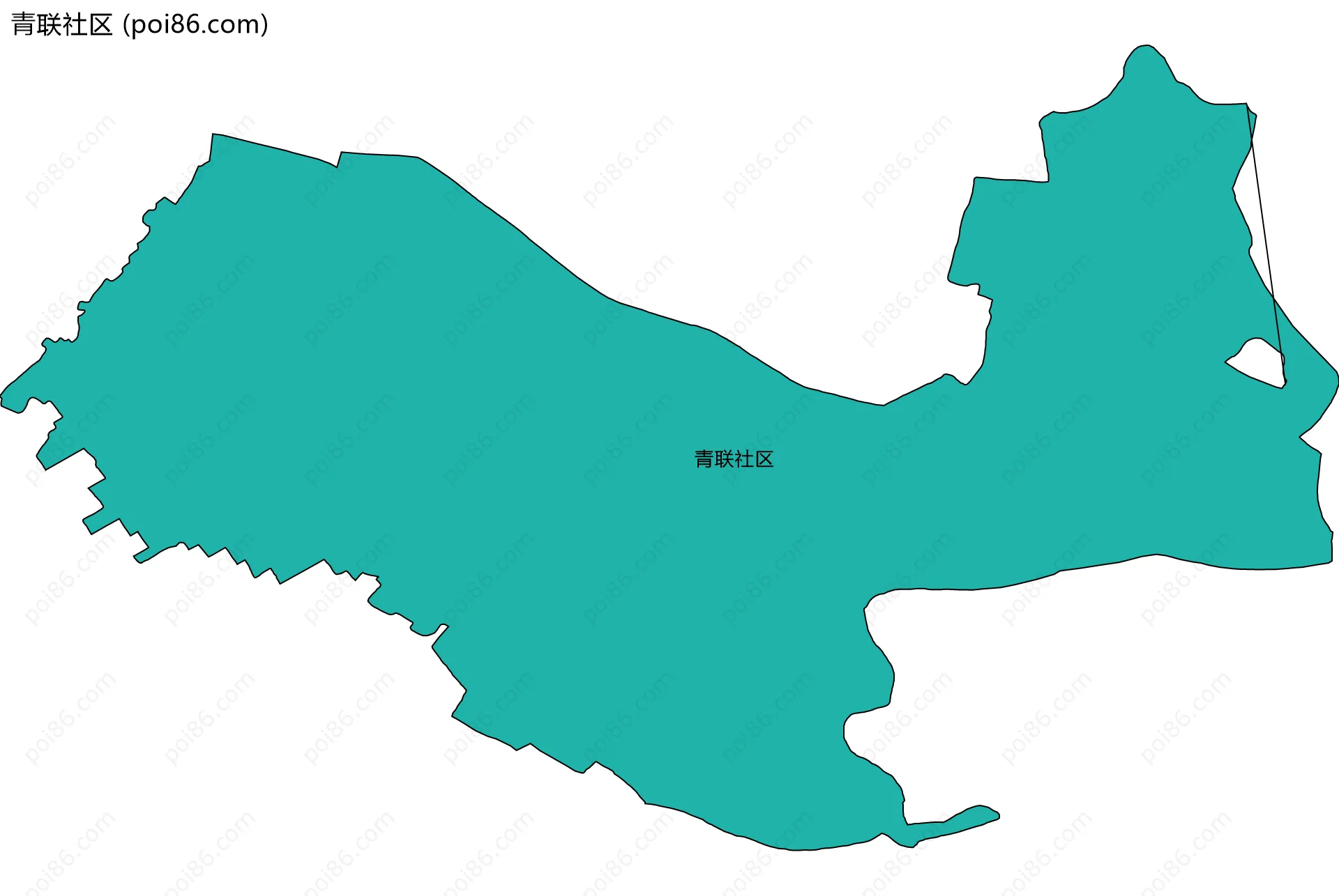青联社区边界地图
