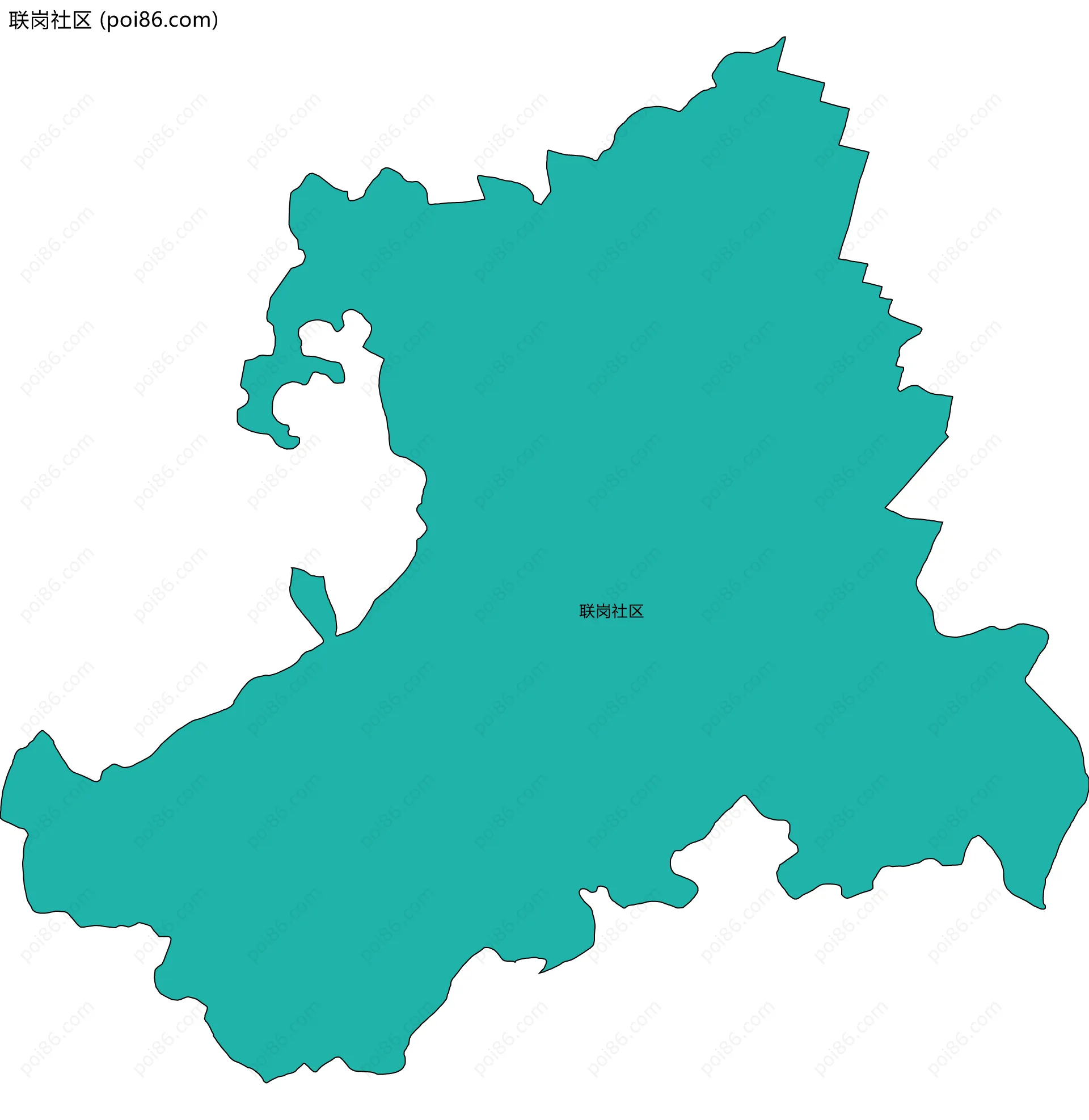 联岗社区边界地图