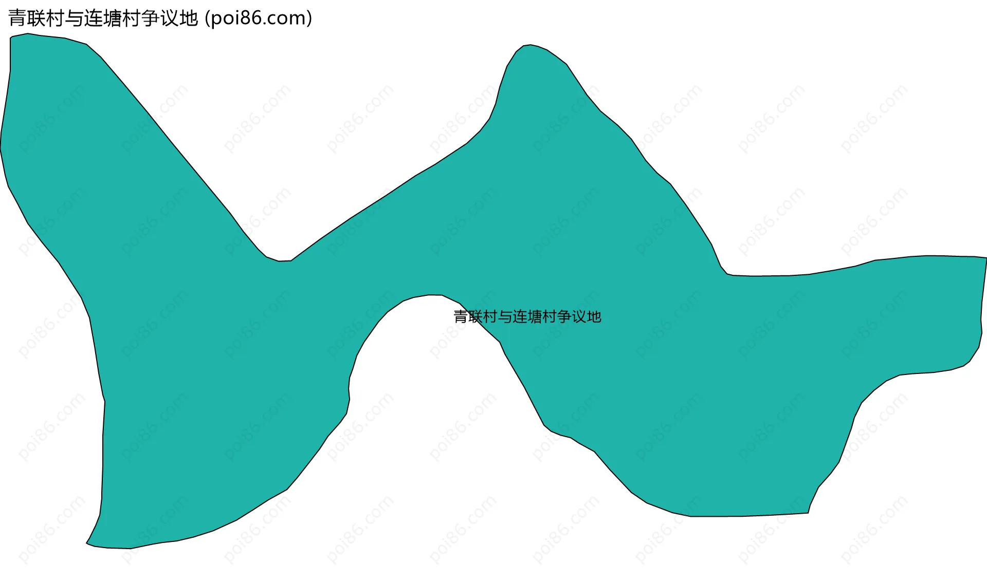 青联村与连塘村争议地边界地图