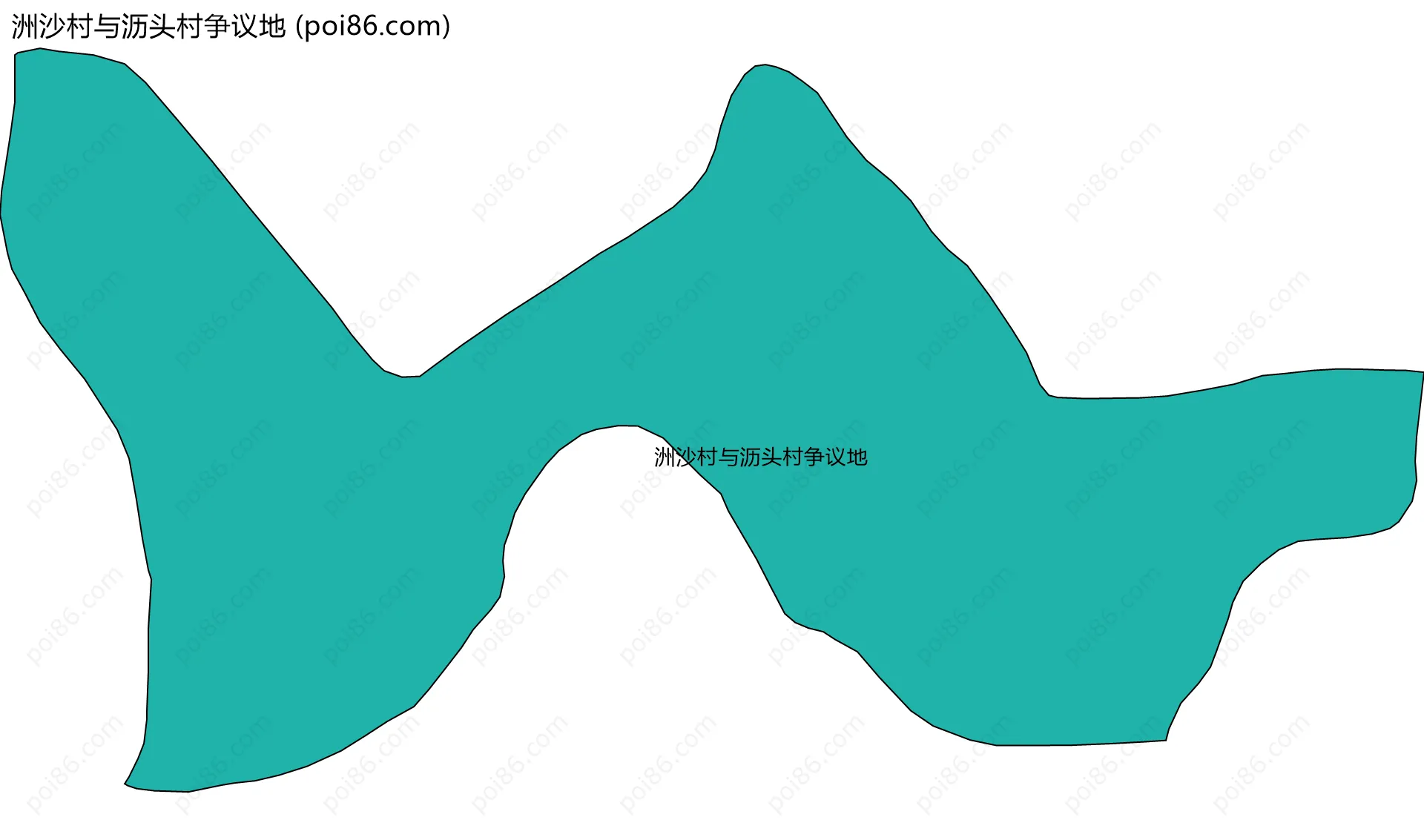 洲沙村与沥头村争议地边界地图