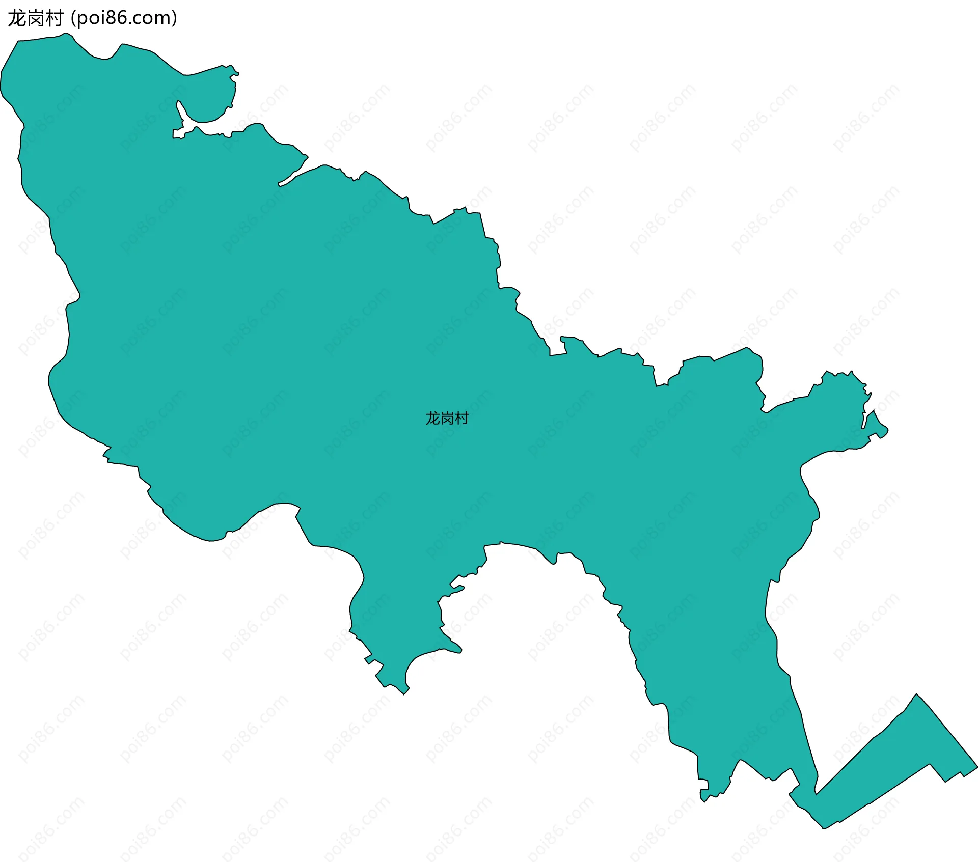 龙岗村边界地图