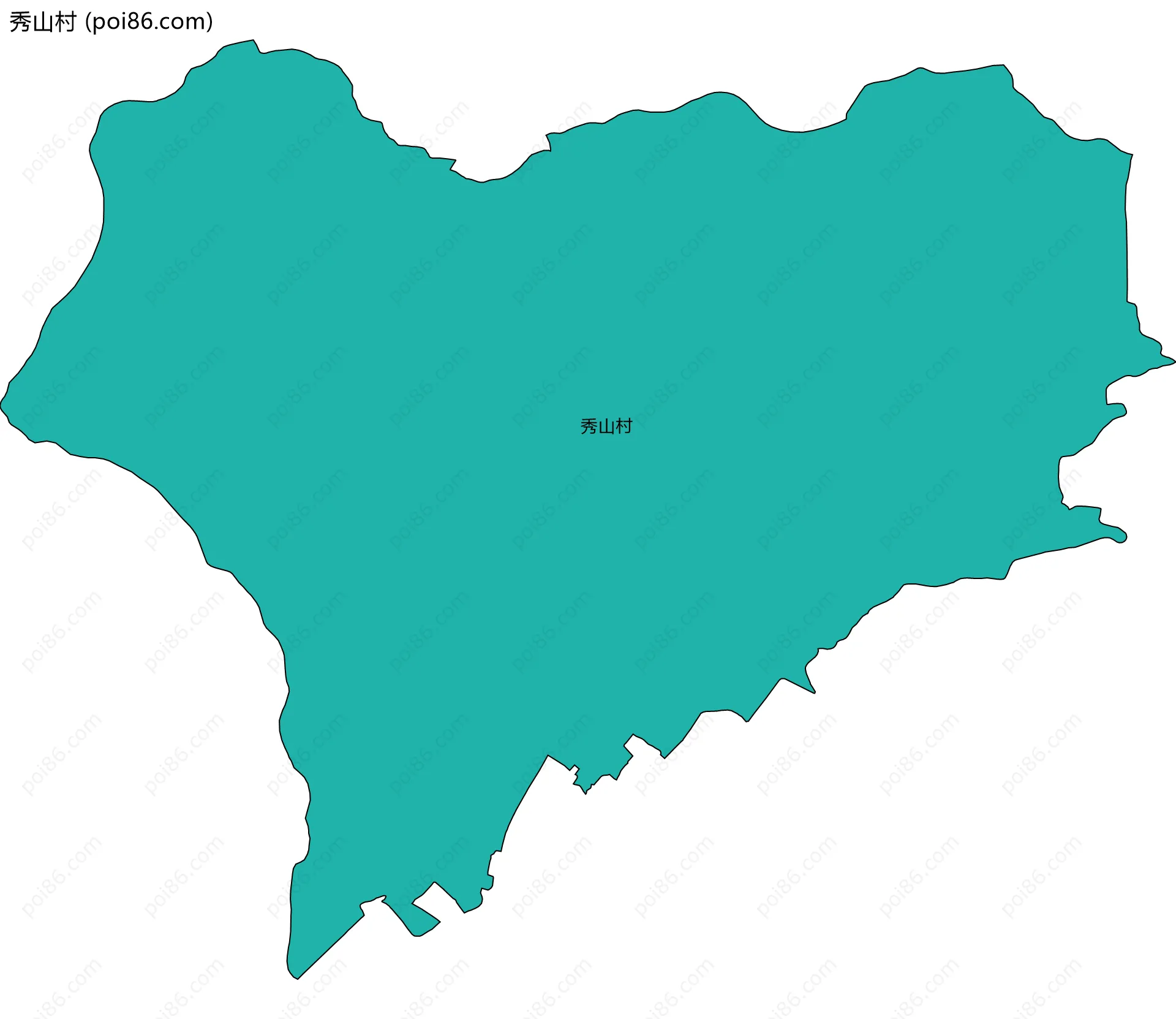 秀山村边界地图
