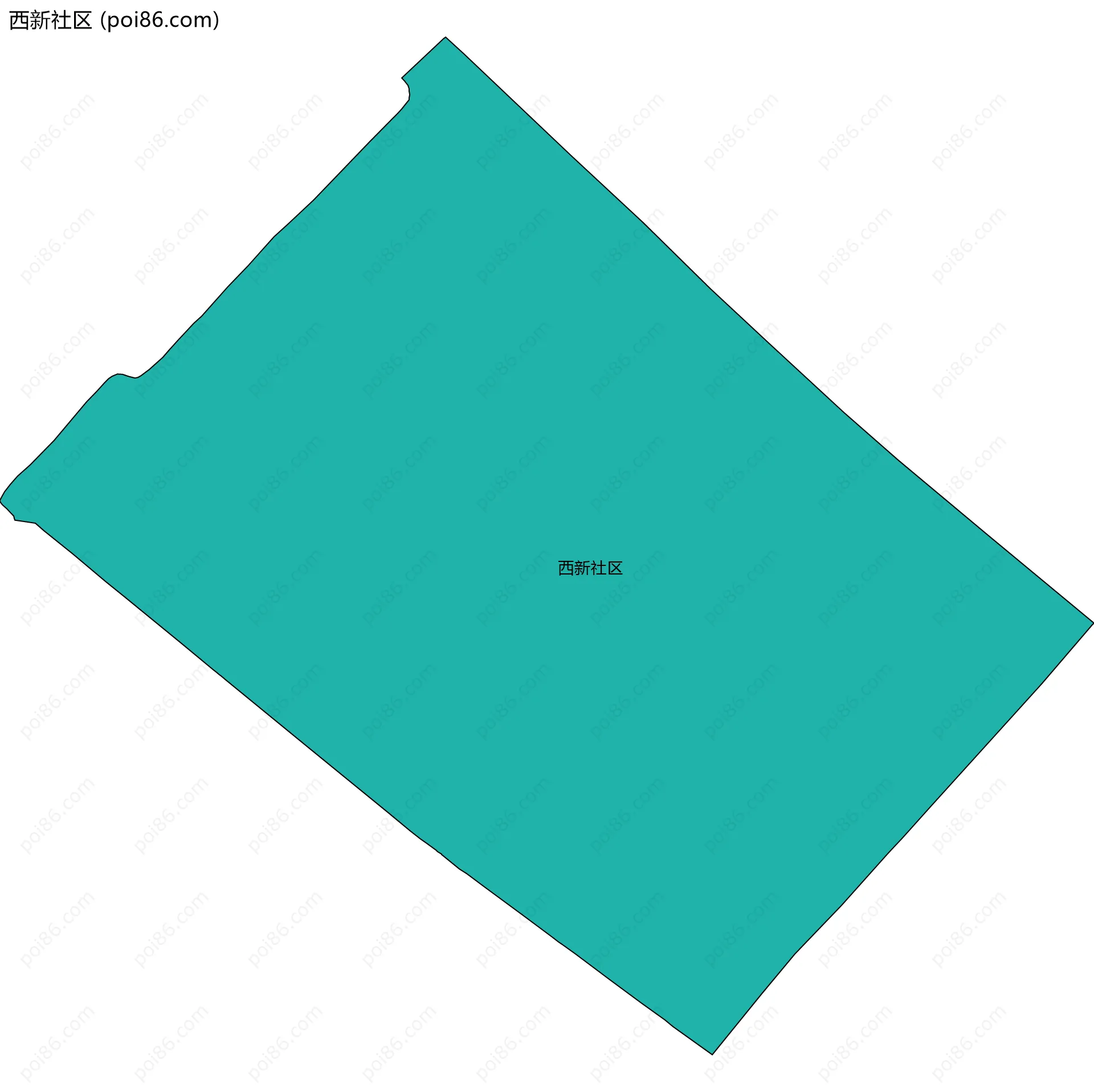 西新社区边界地图