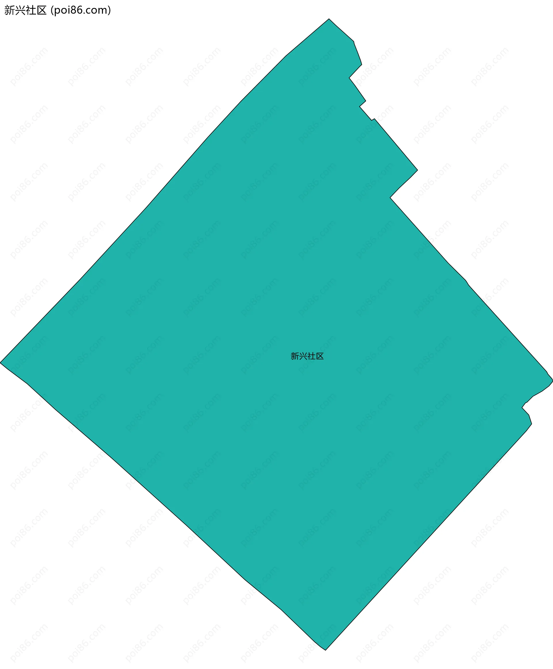 新兴社区边界地图