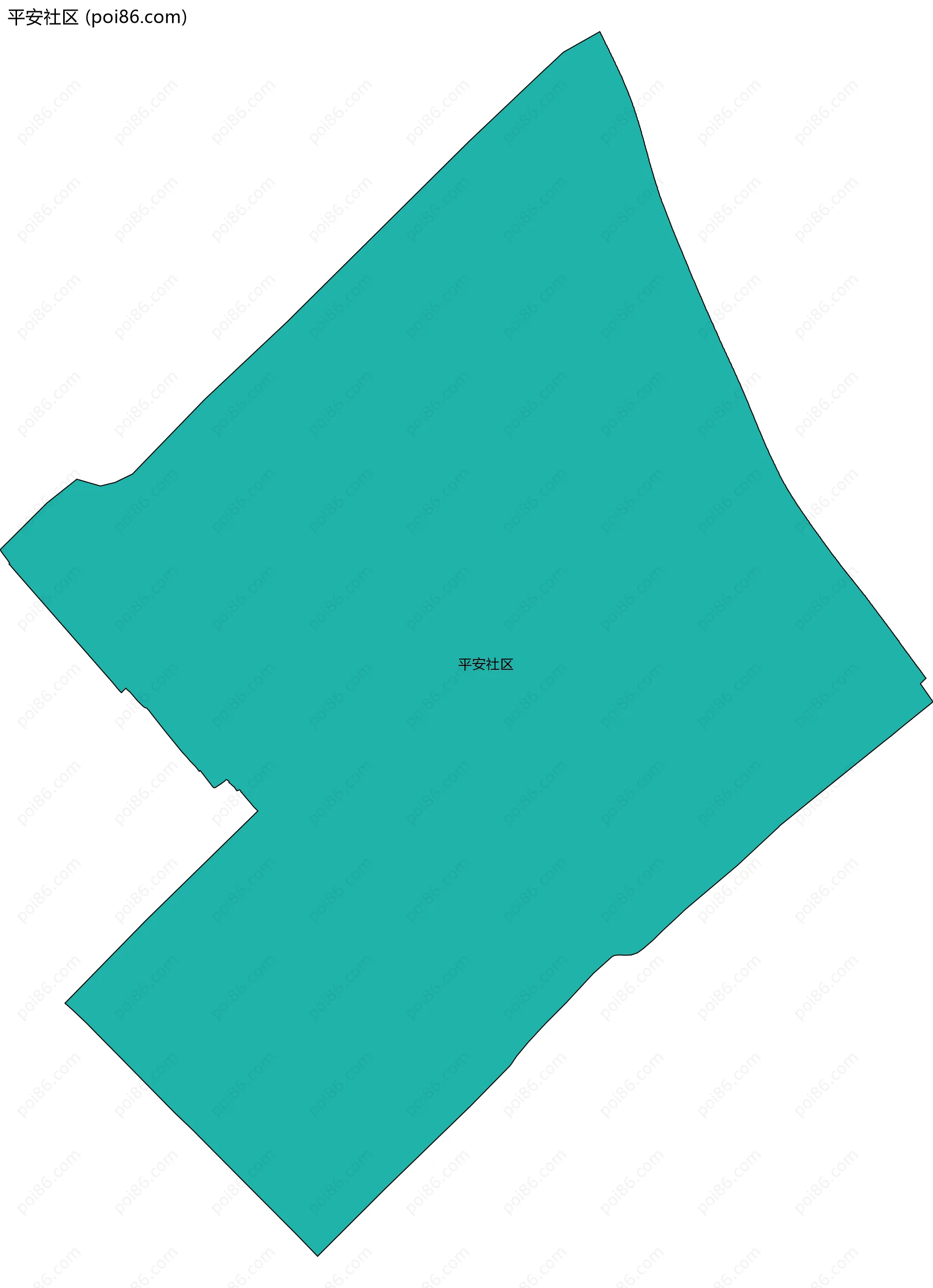 平安社区边界地图