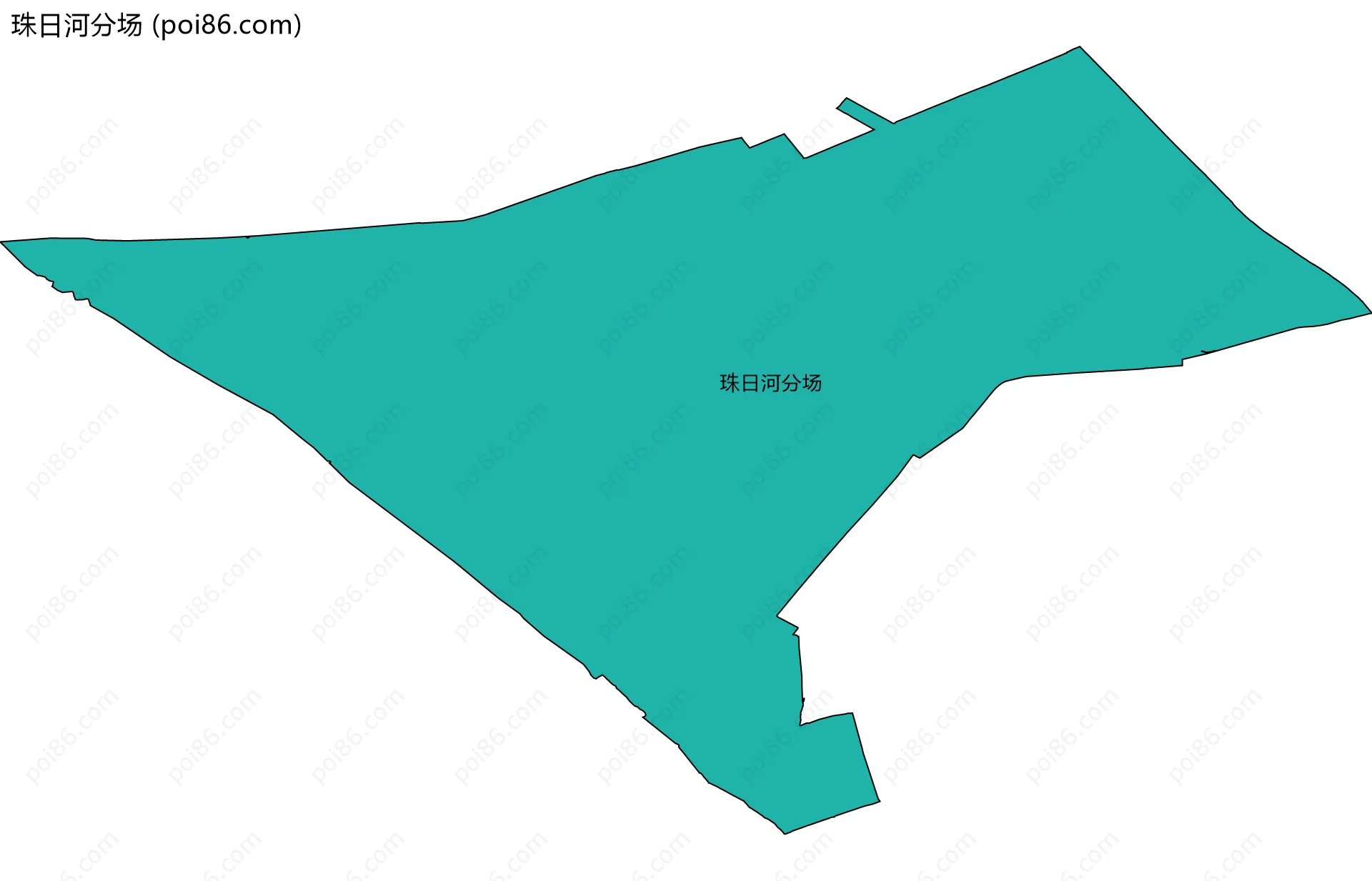 珠日河分场边界地图
