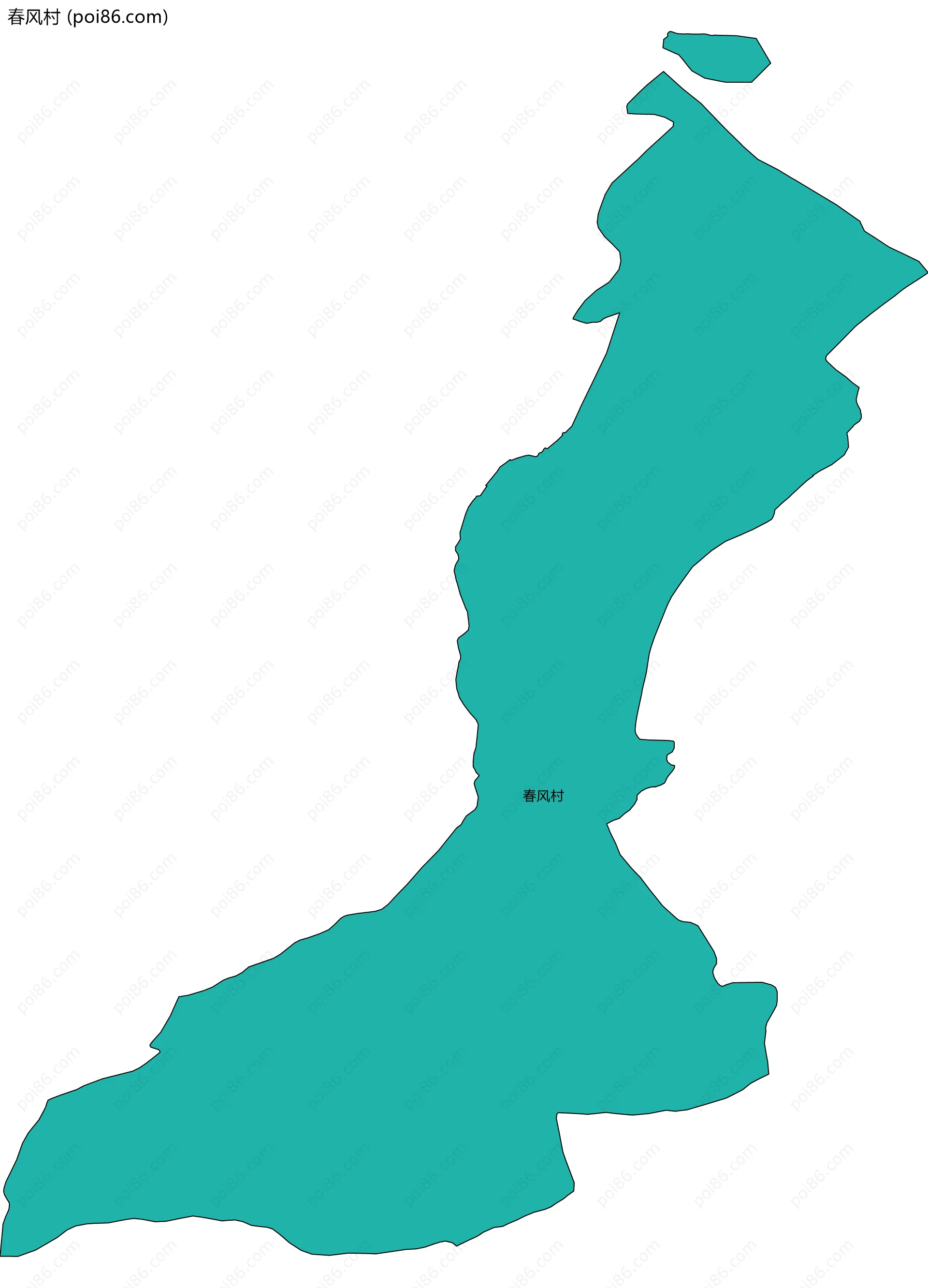 春风村边界地图