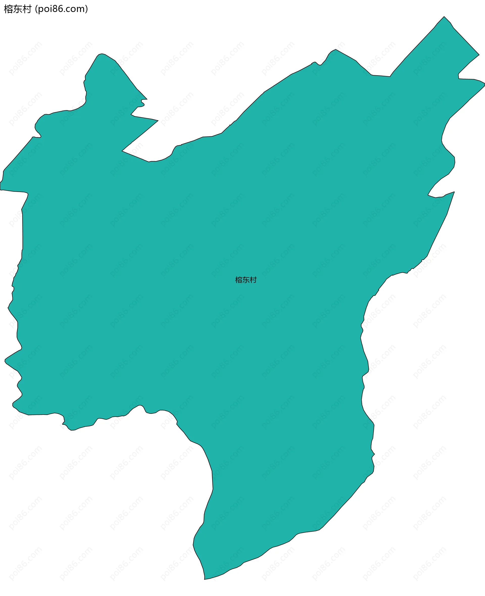 榕东村边界地图