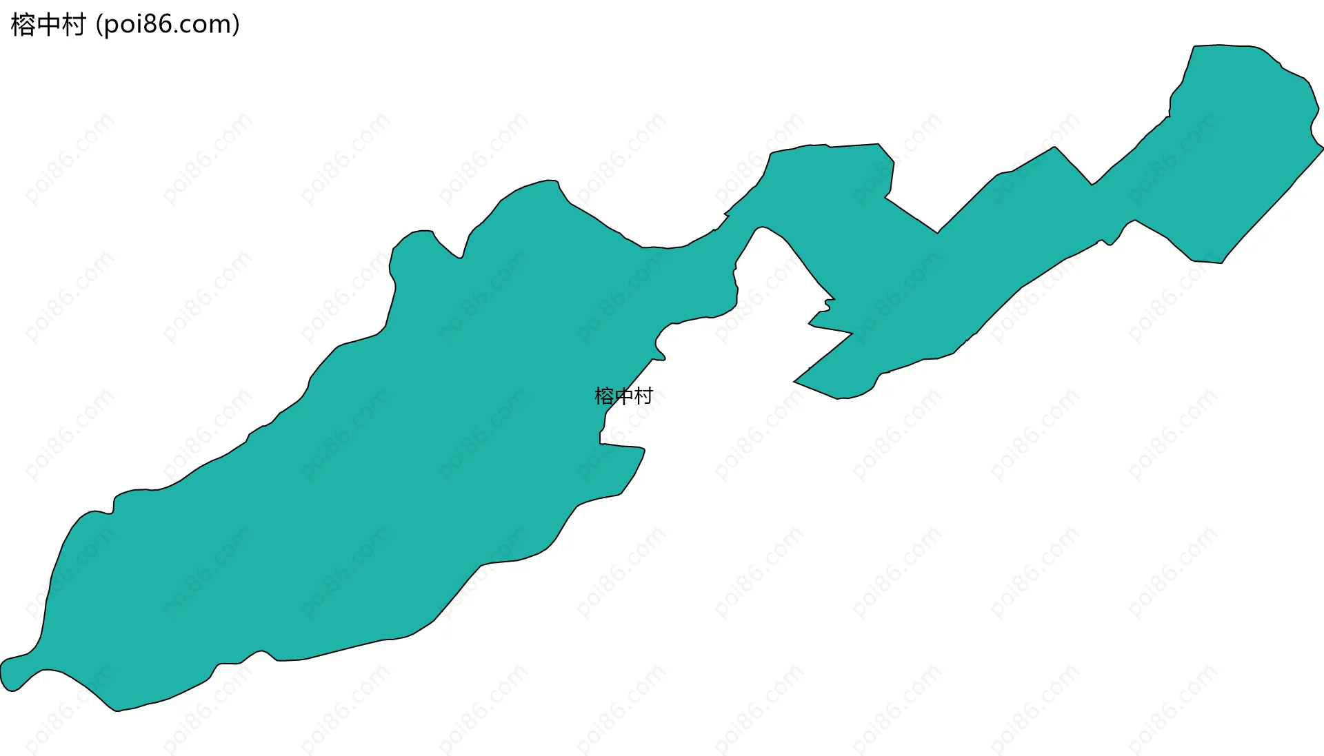 榕中村边界地图