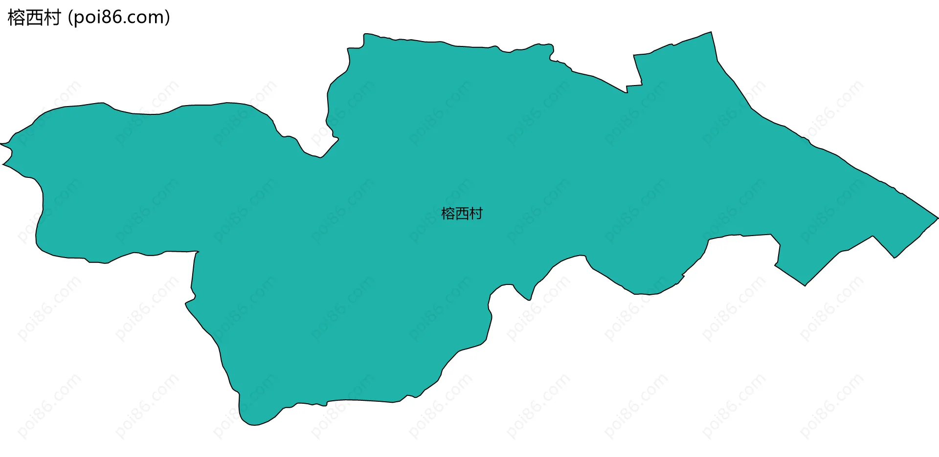 榕西村边界地图