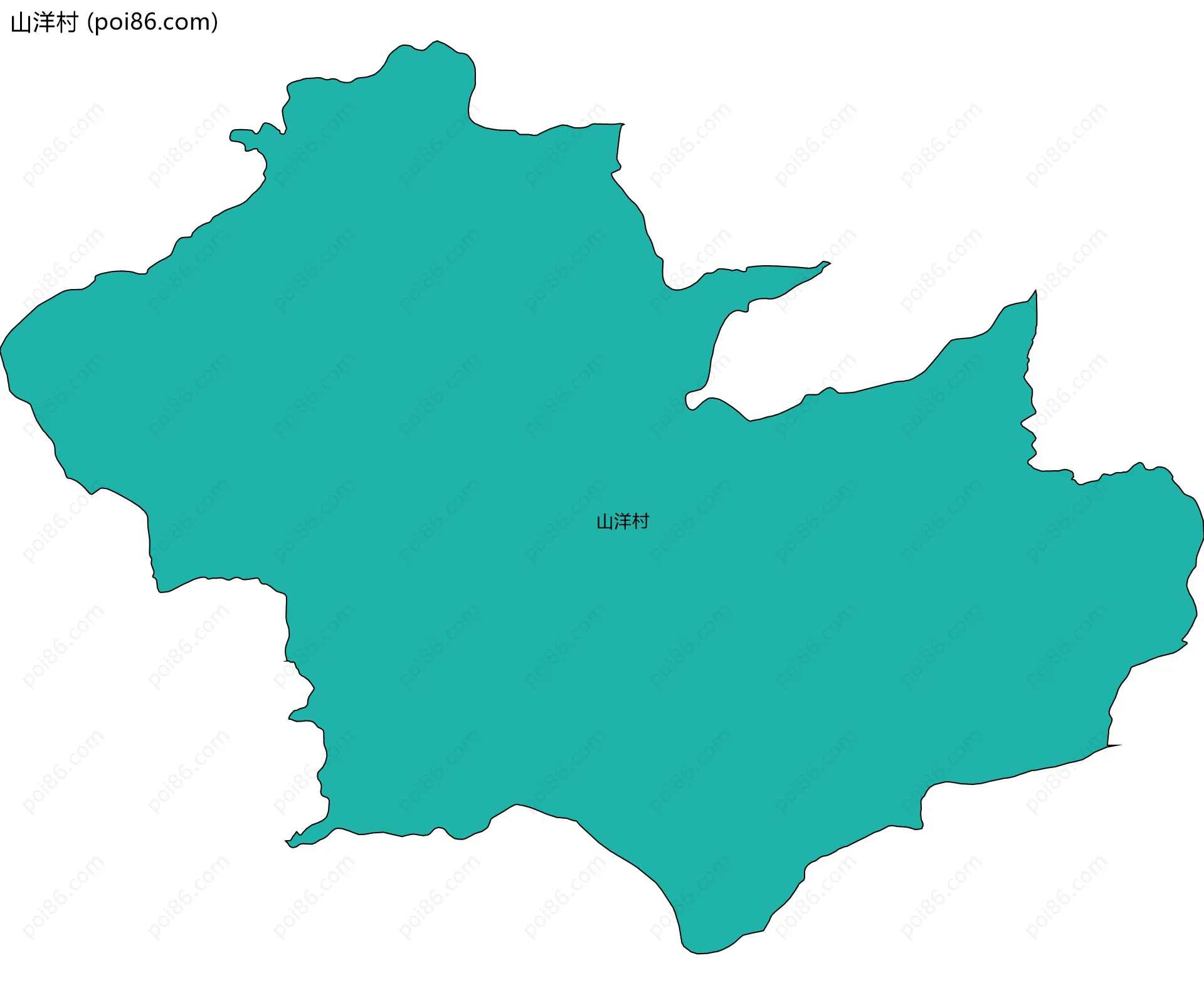山洋村边界地图
