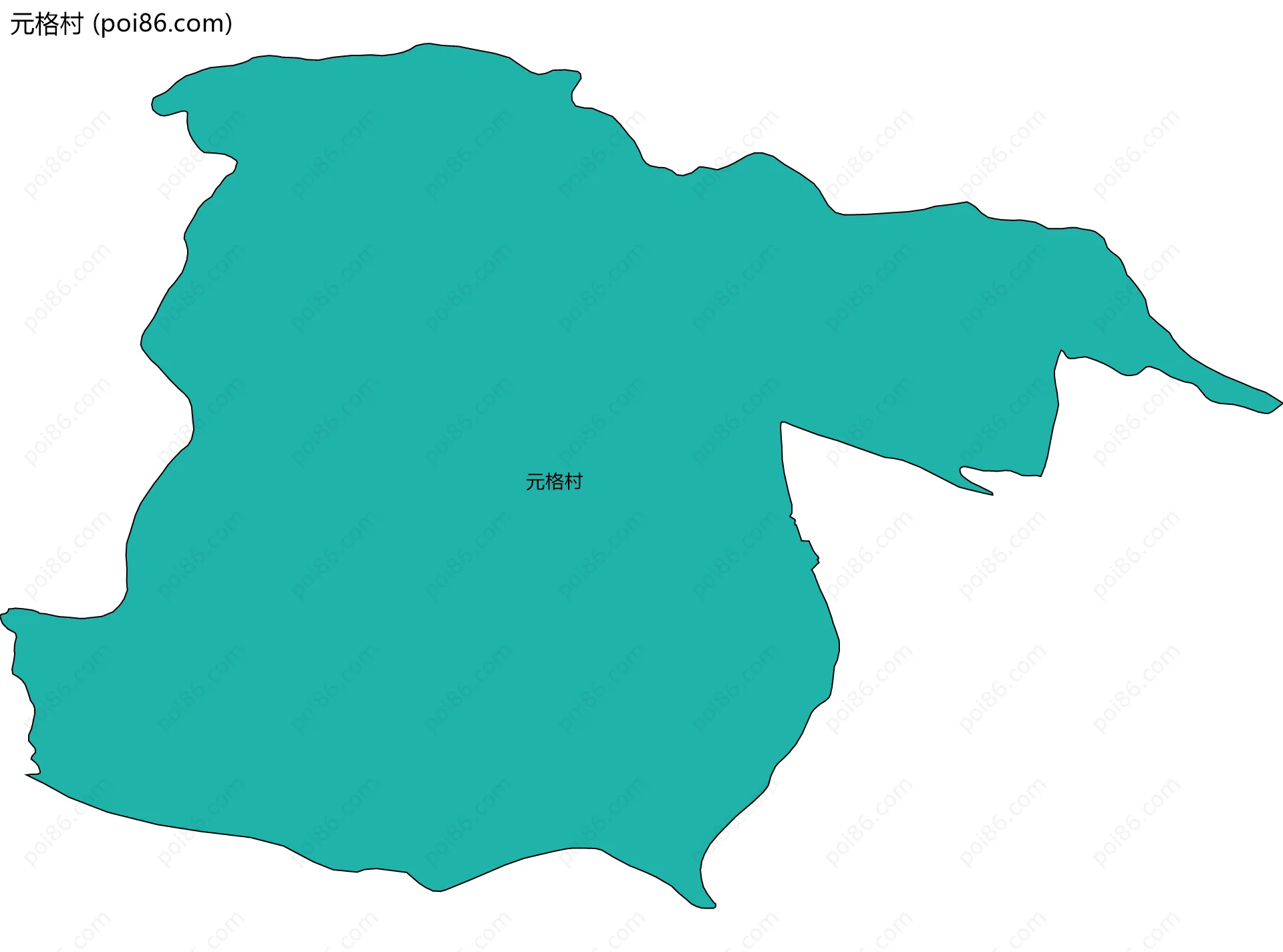 元格村边界地图
