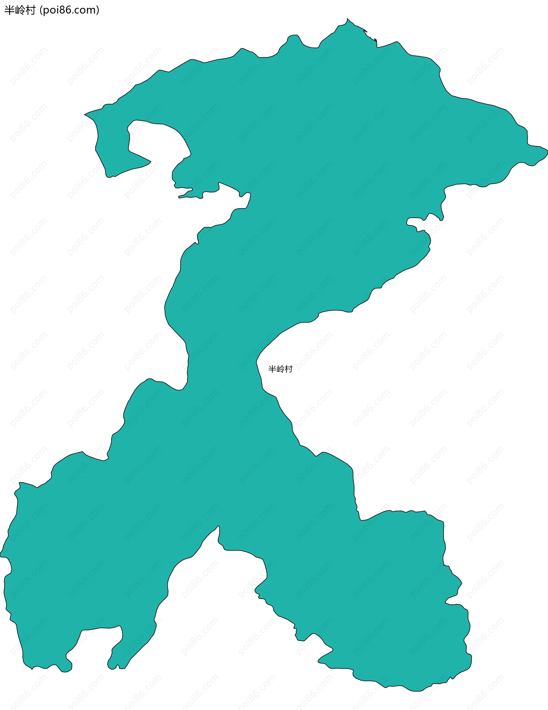 半岭村边界地图