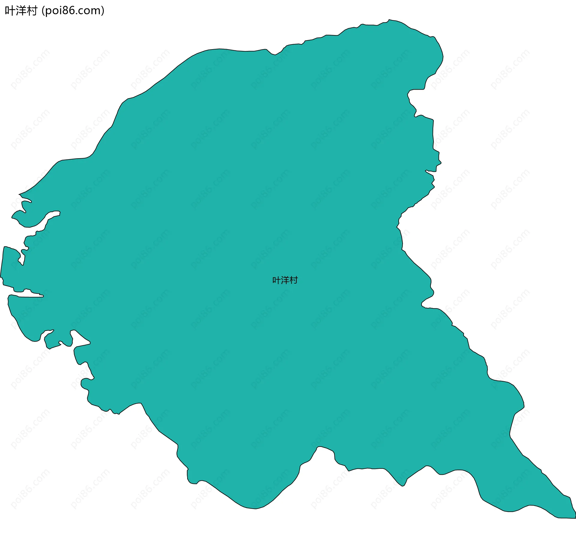 叶洋村边界地图