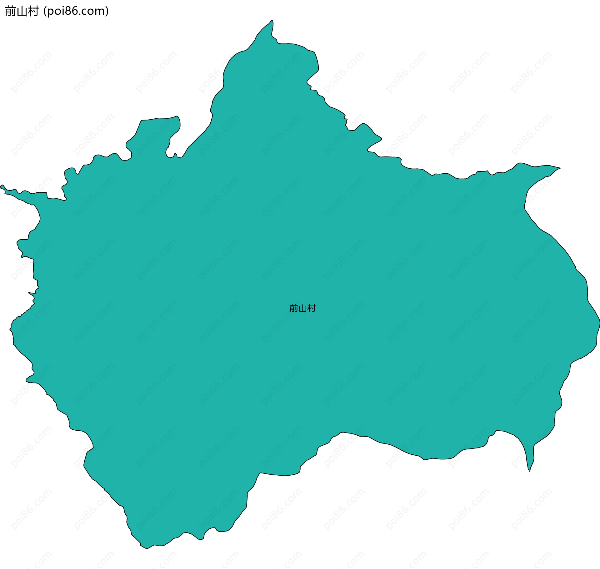 前山村边界地图