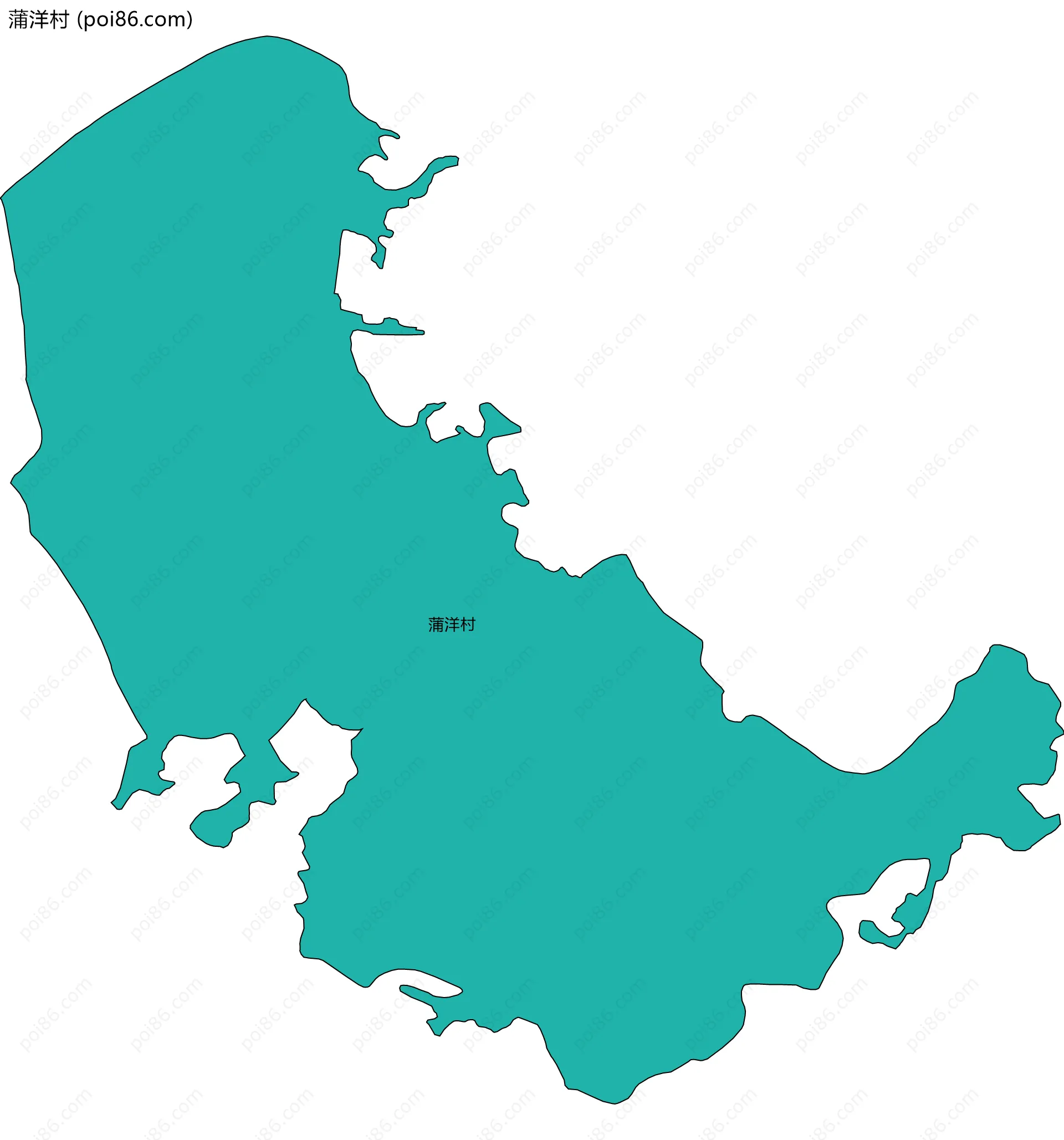 蒲洋村边界地图