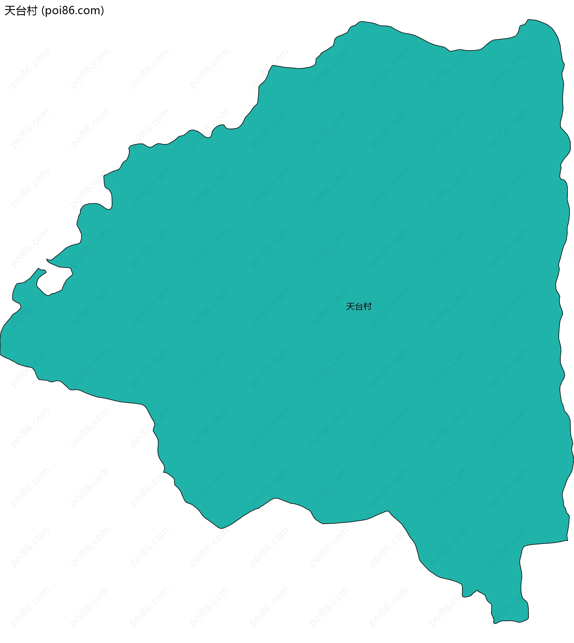 天台村边界地图