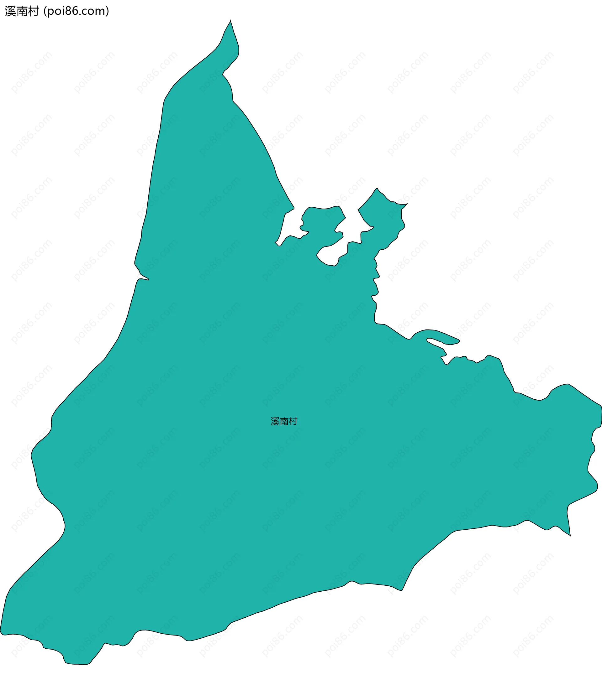 溪南村边界地图