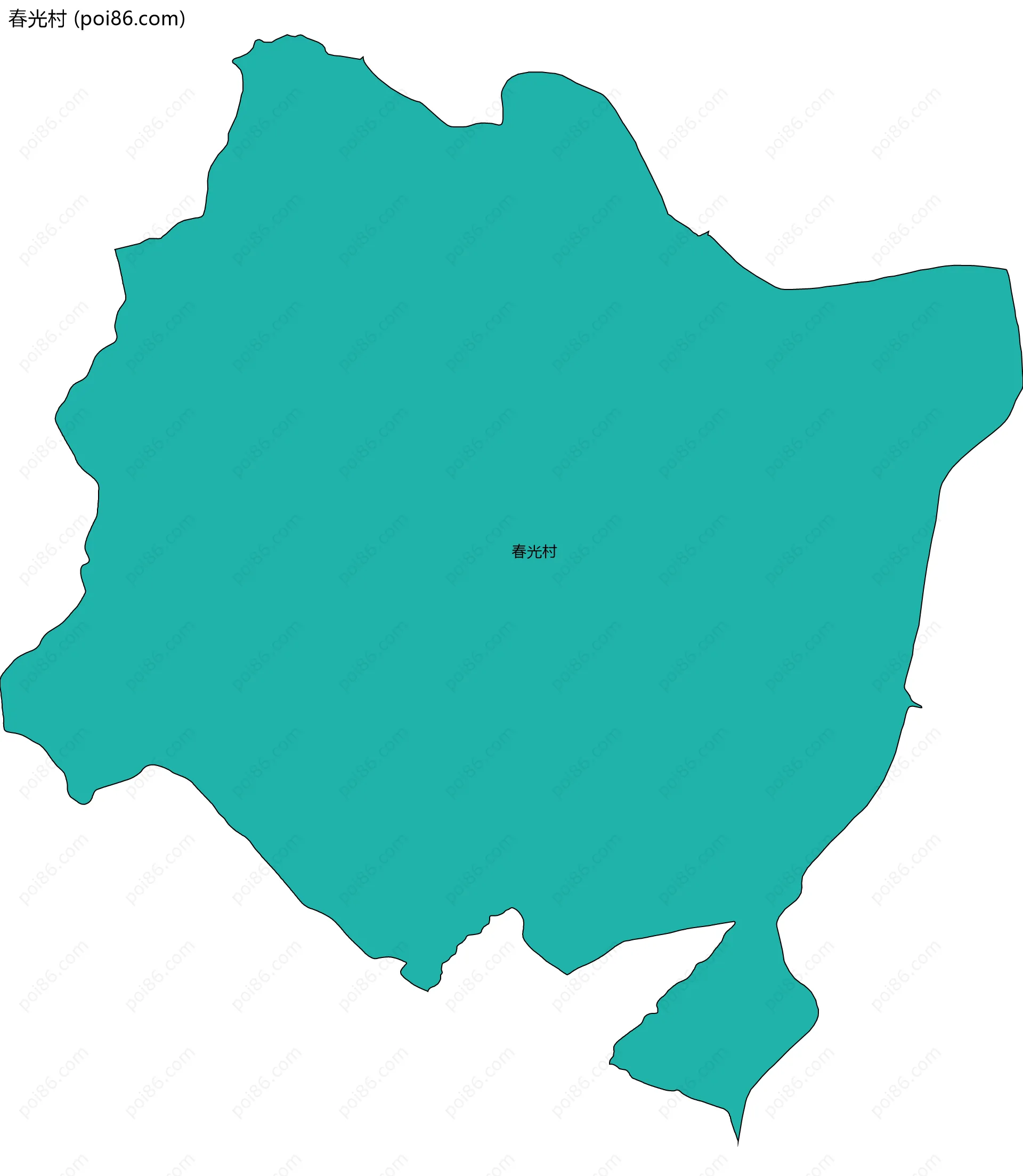 春光村边界地图