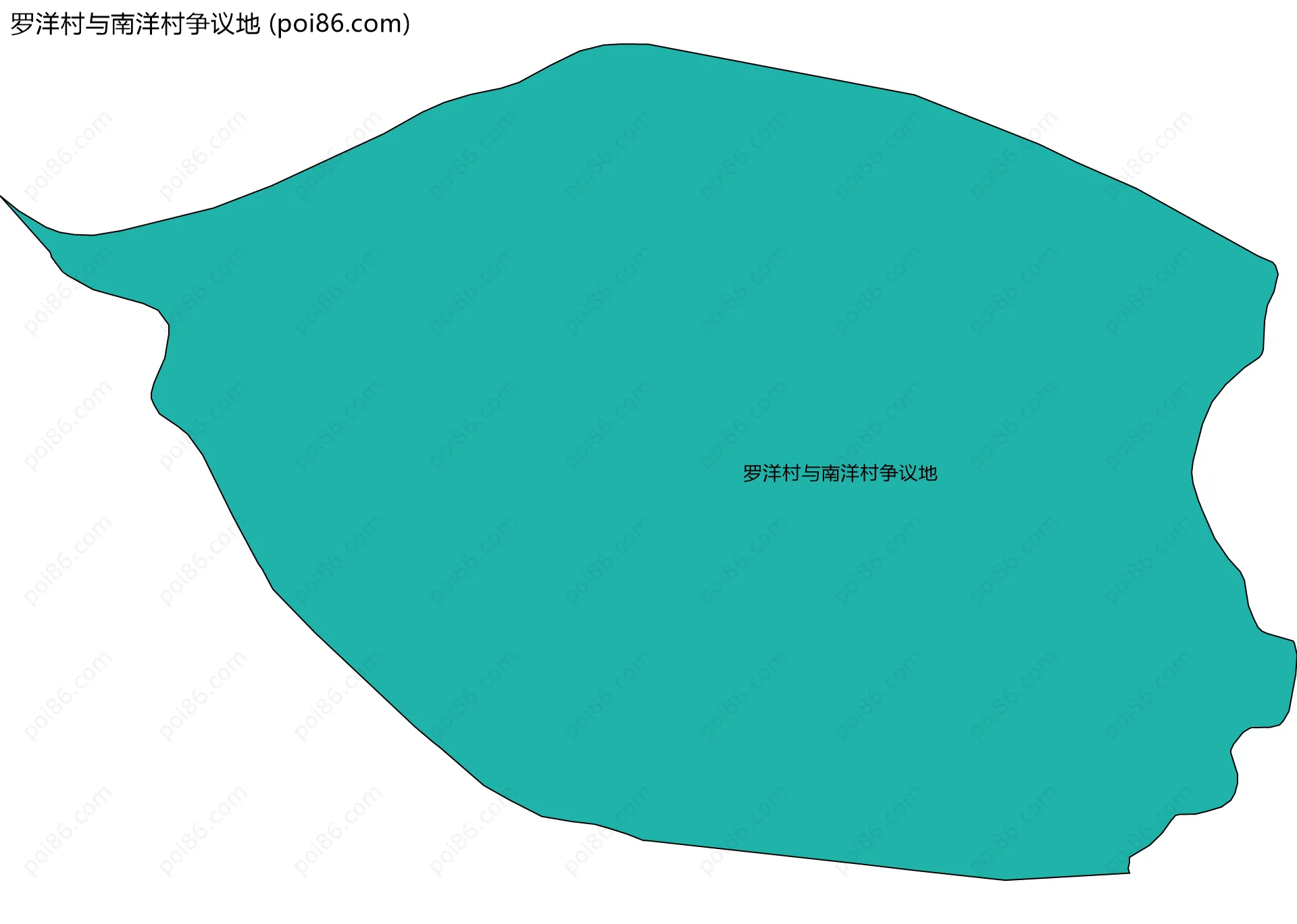 罗洋村与南洋村争议地边界地图