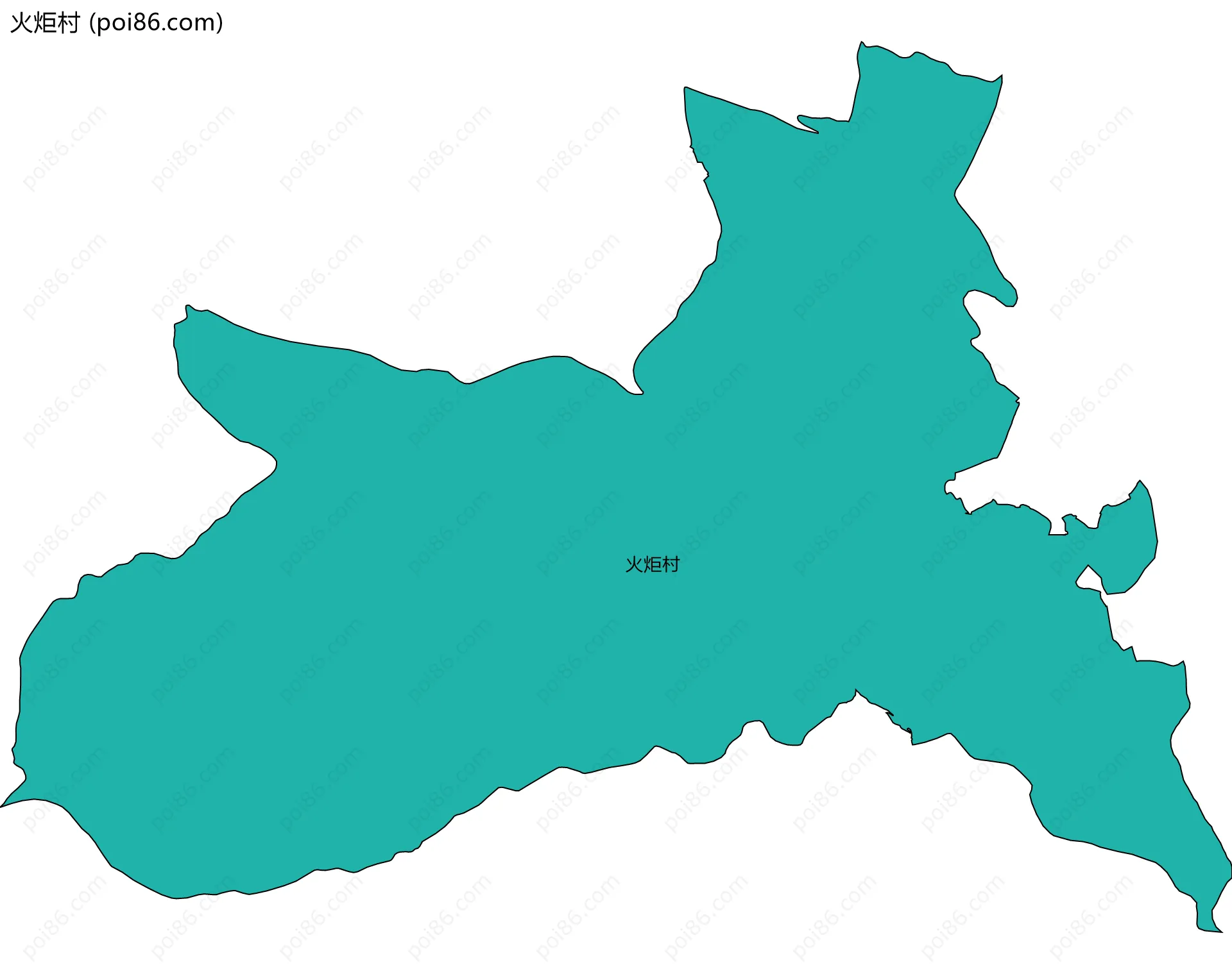 火炬村边界地图