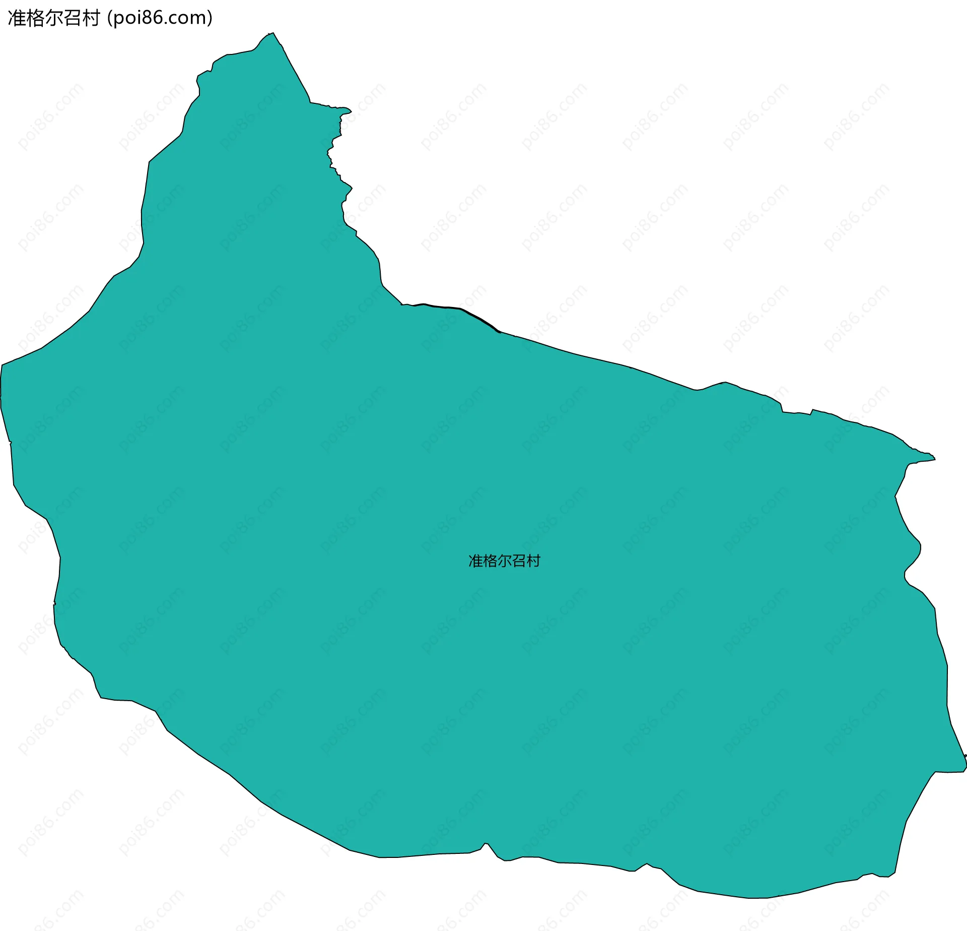 准格尔召村边界地图