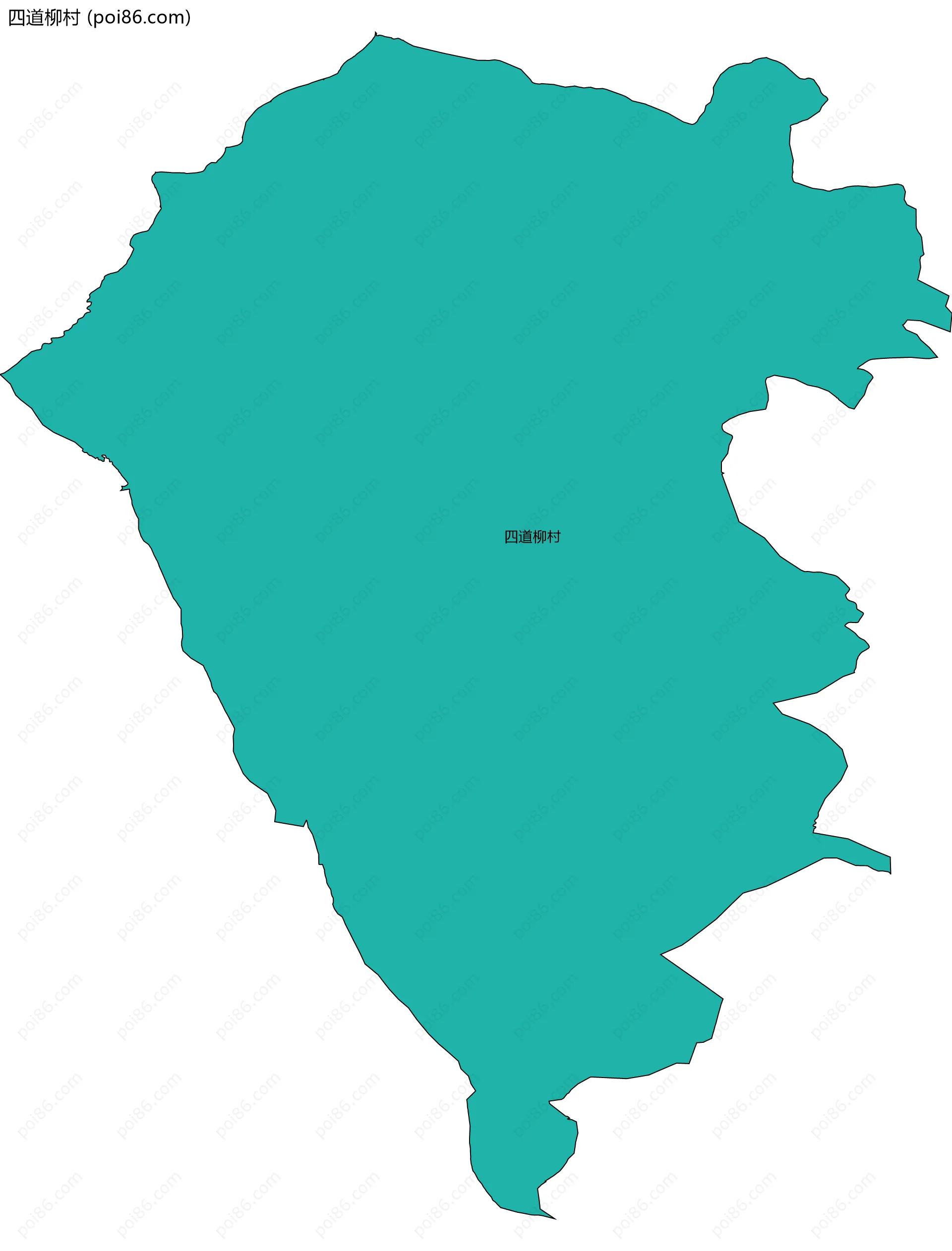 四道柳村边界地图
