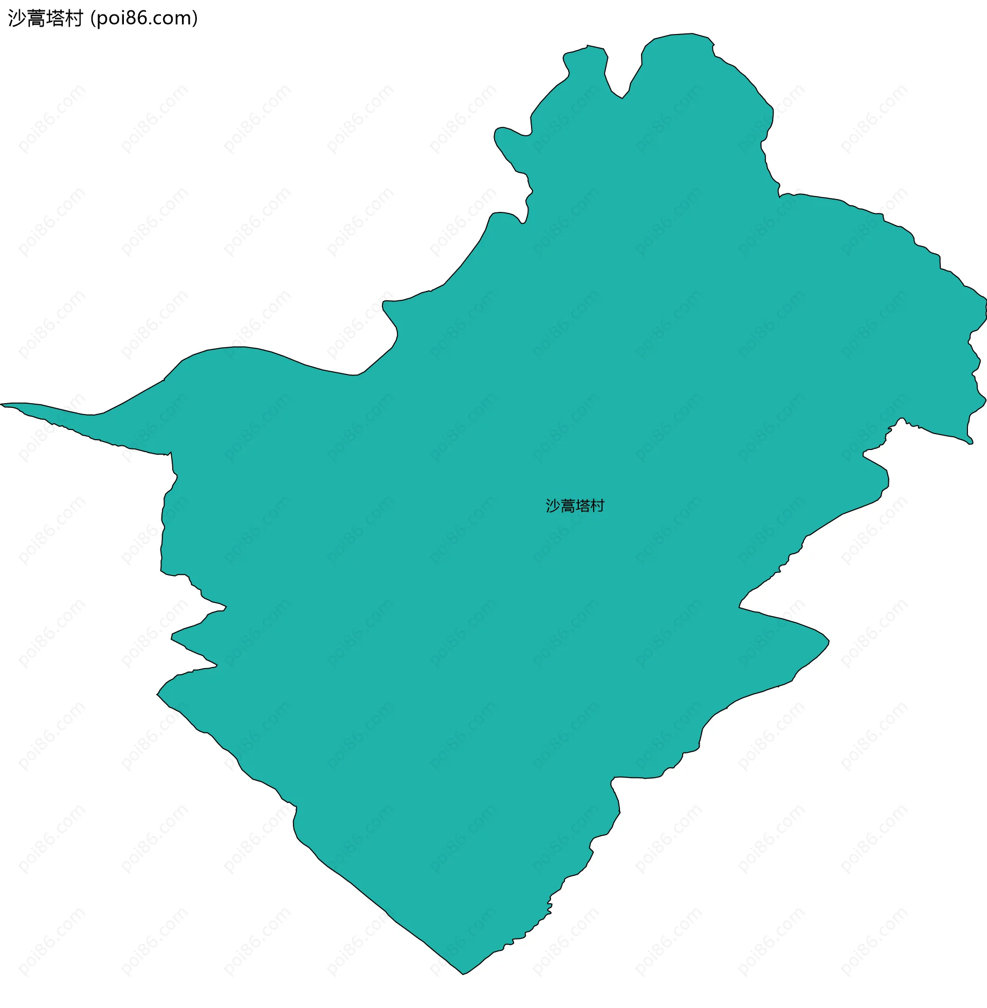 沙蒿塔村边界地图