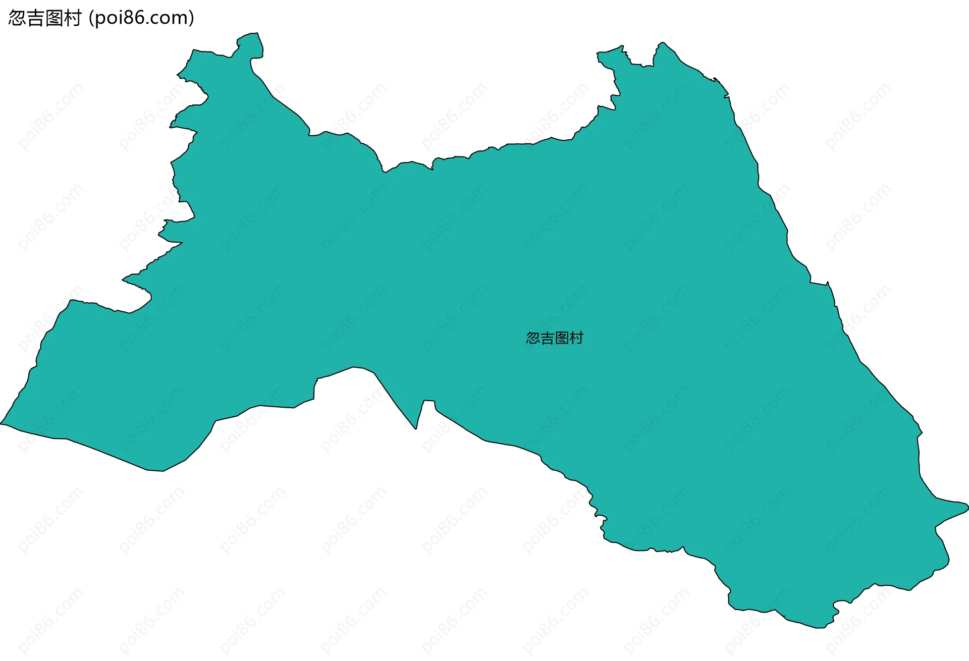忽吉图村边界地图