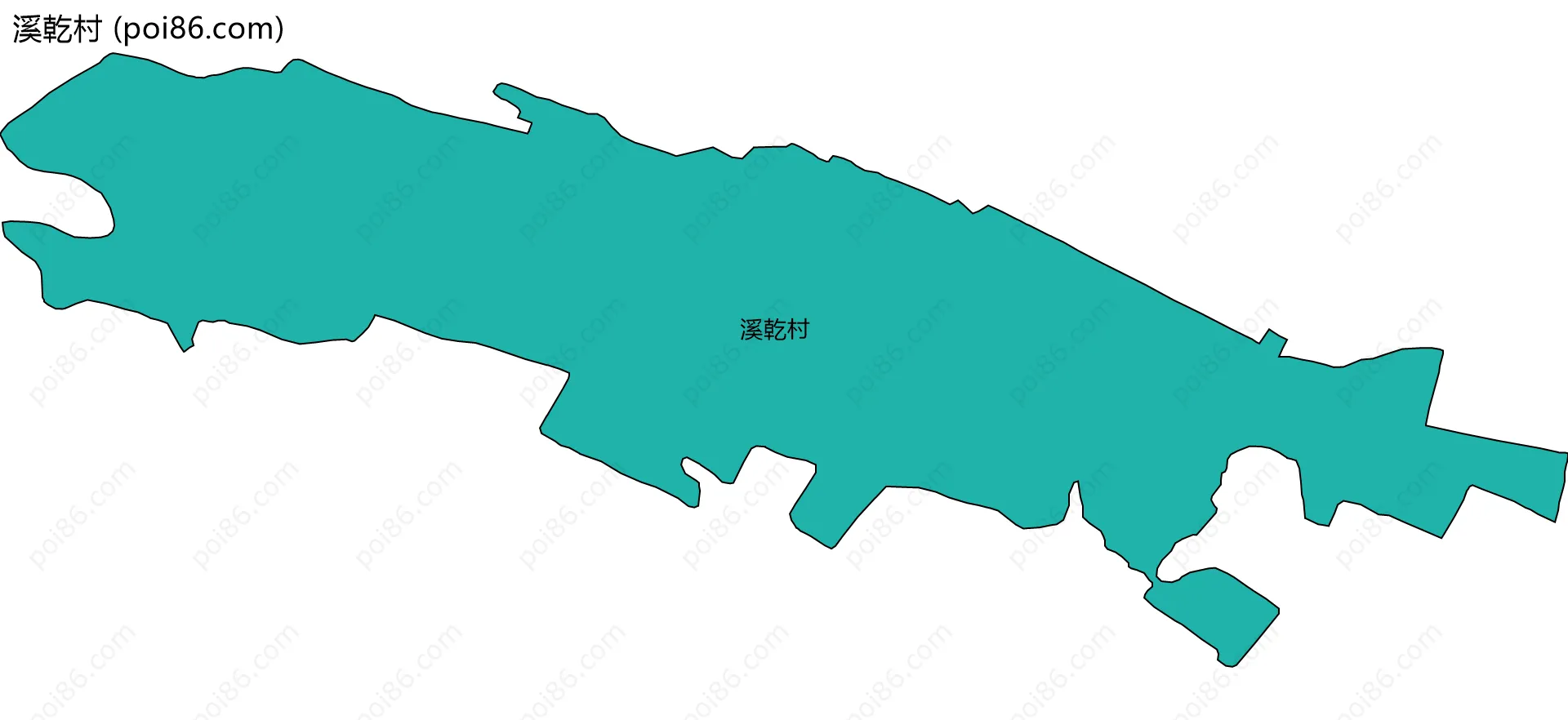 溪乾村边界地图