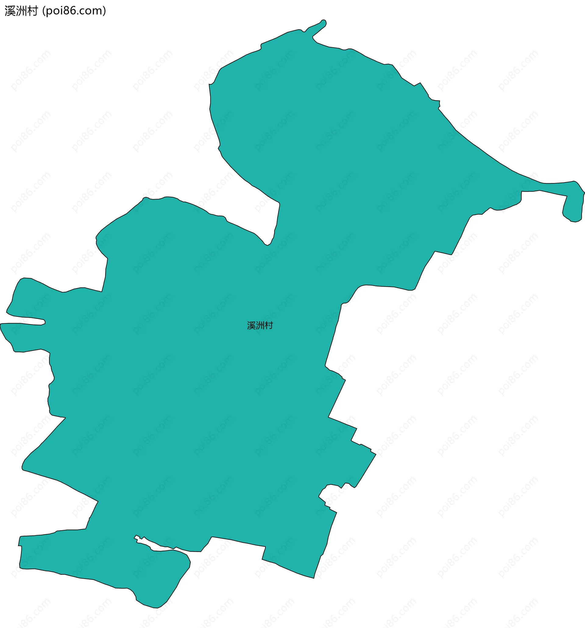 溪洲村边界地图