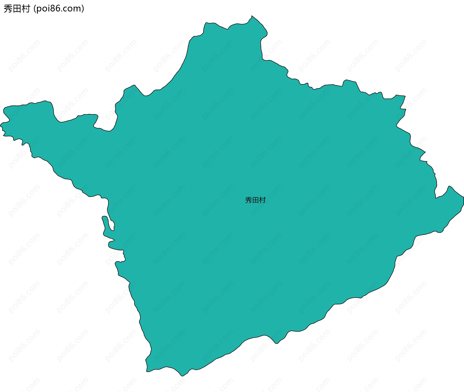 秀田村边界地图