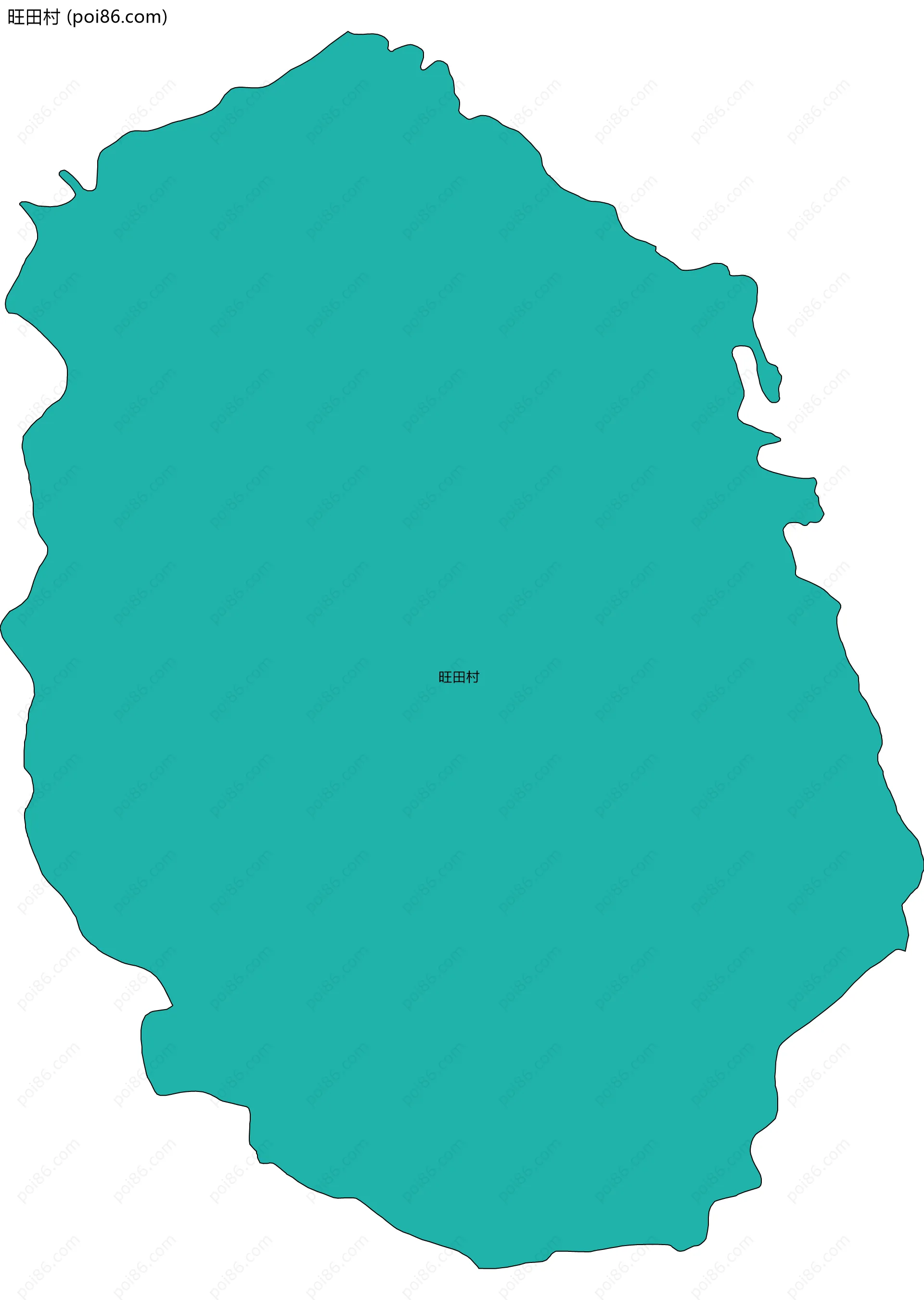 旺田村边界地图