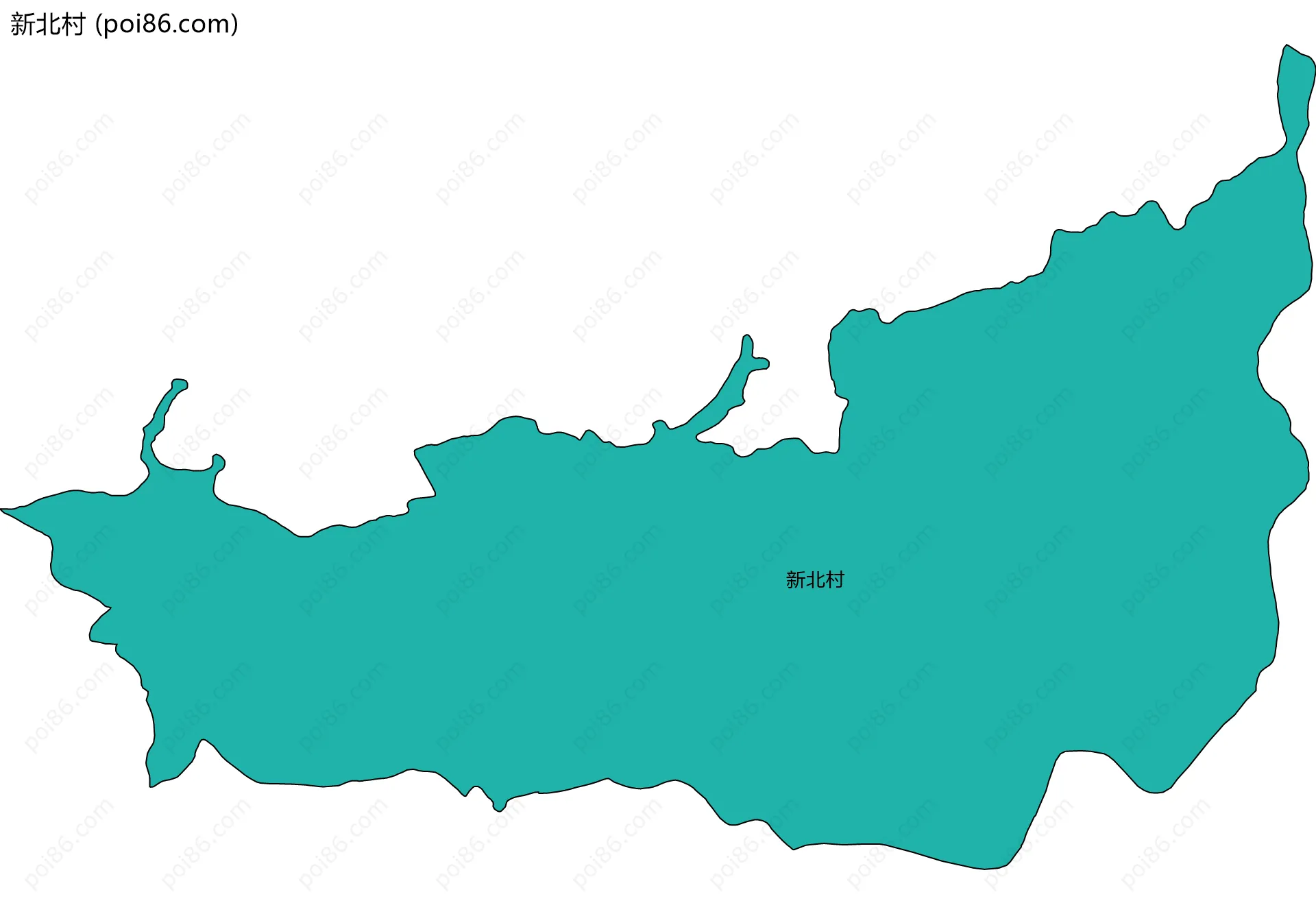 新北村边界地图