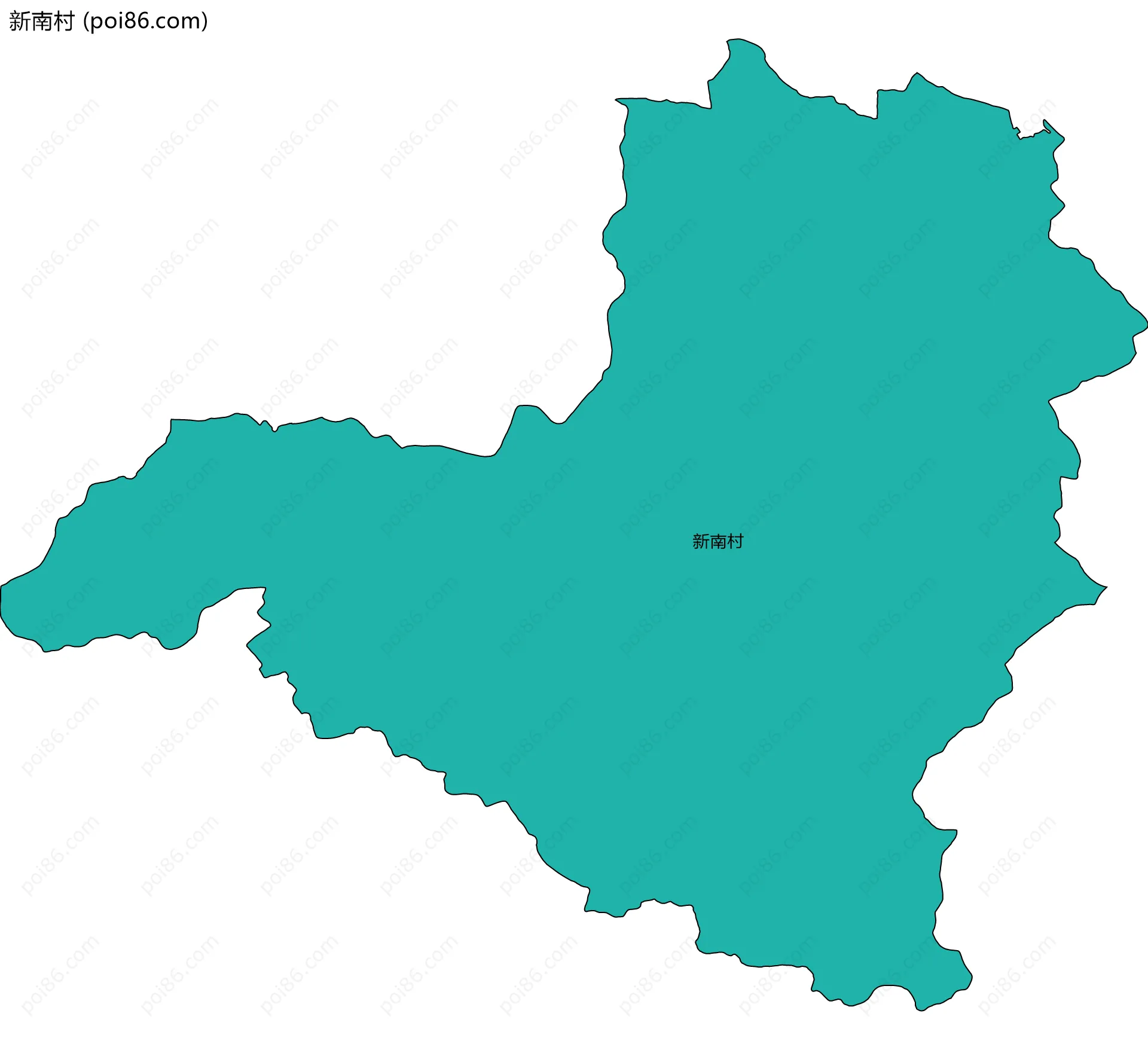新南村边界地图