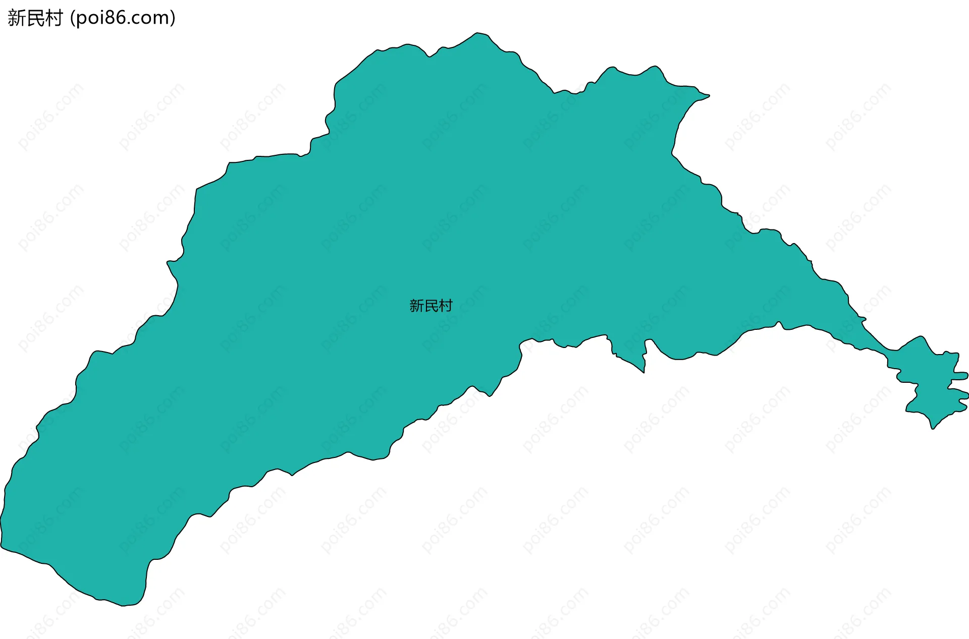 新民村边界地图