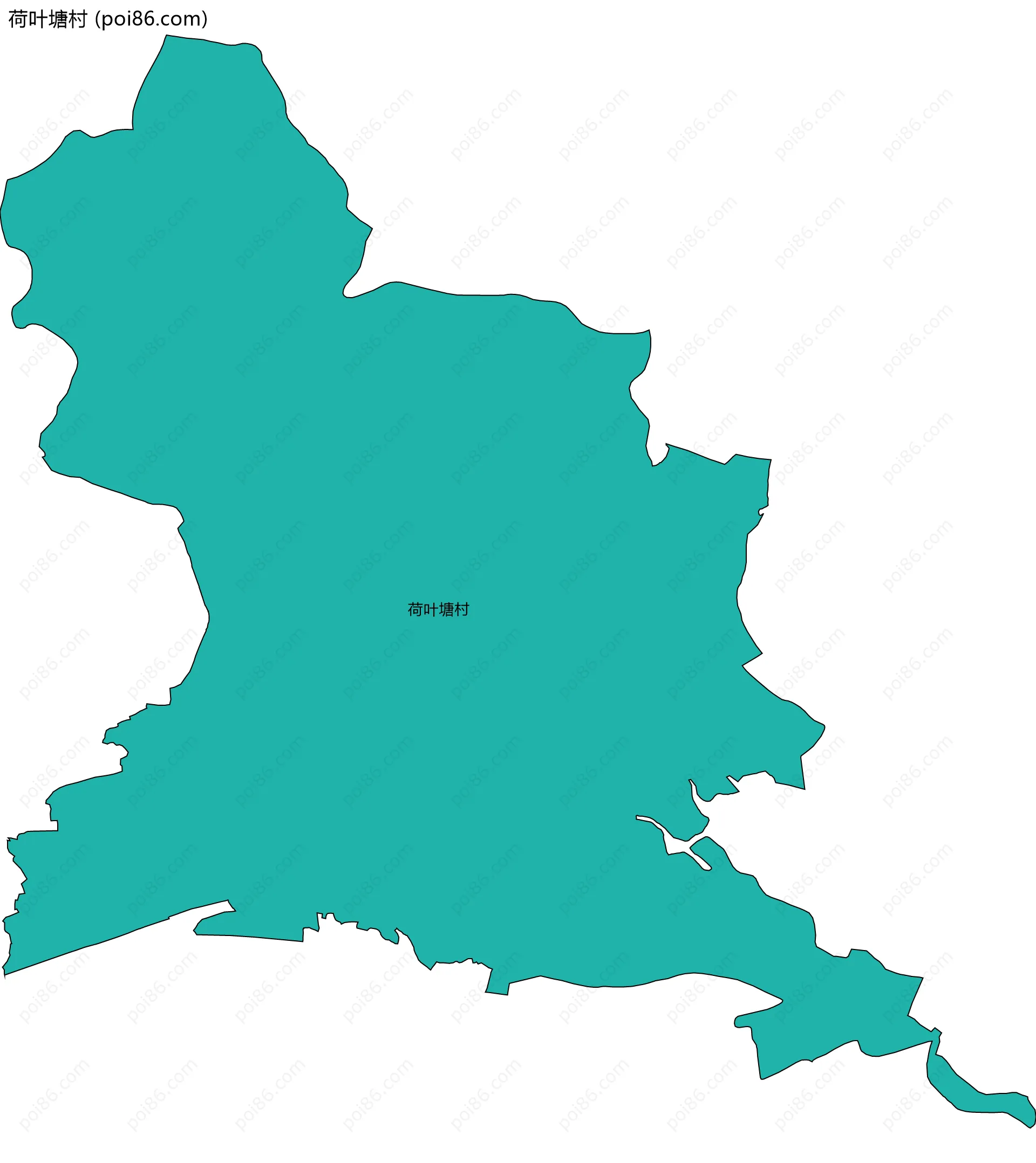荷叶塘村边界地图