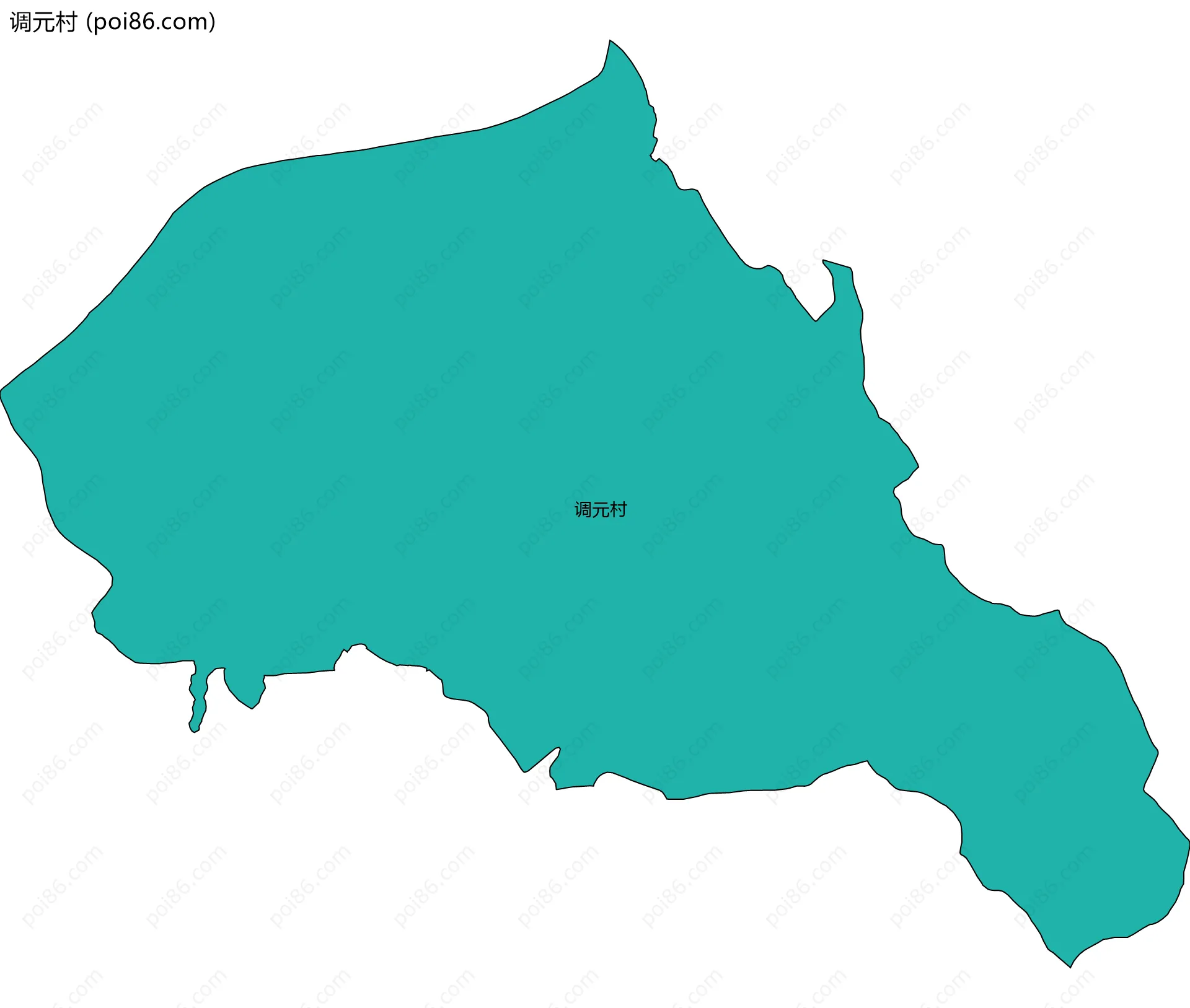 调元村边界地图