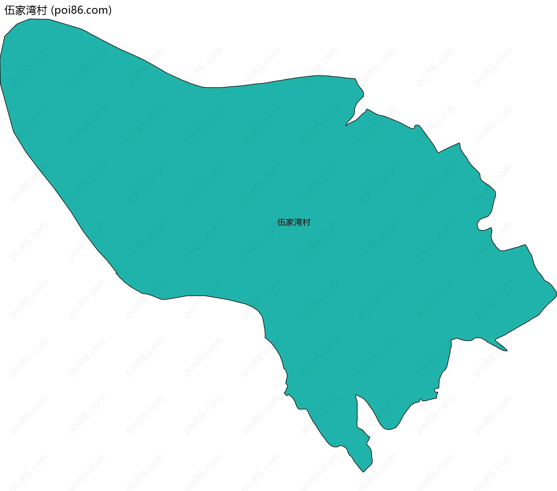 伍家湾村边界地图