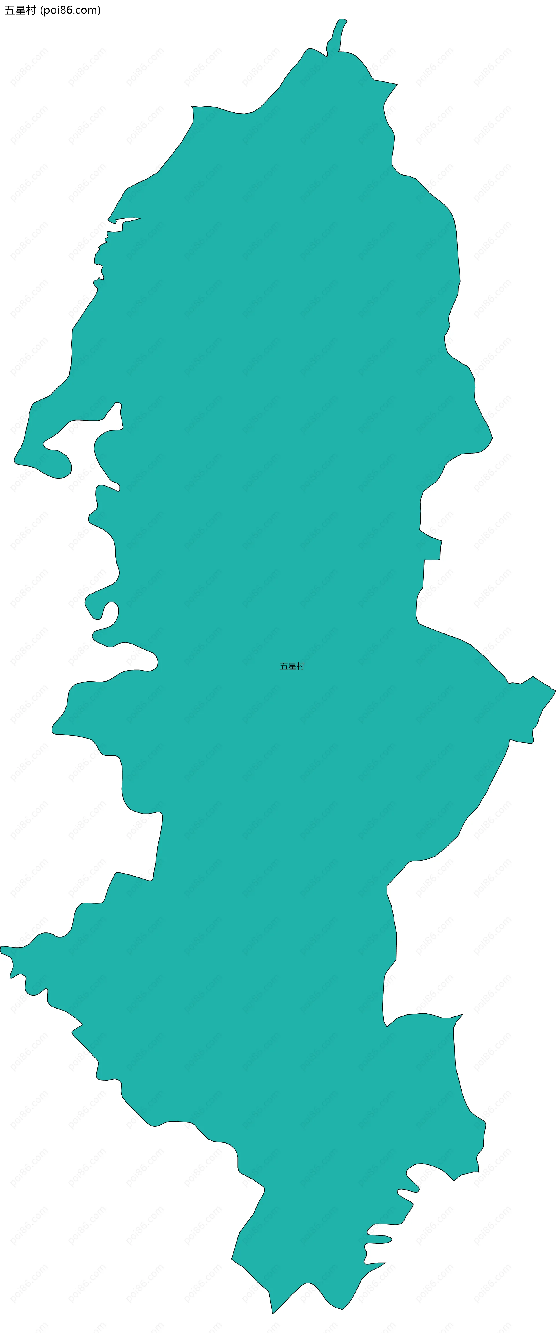 五星村边界地图