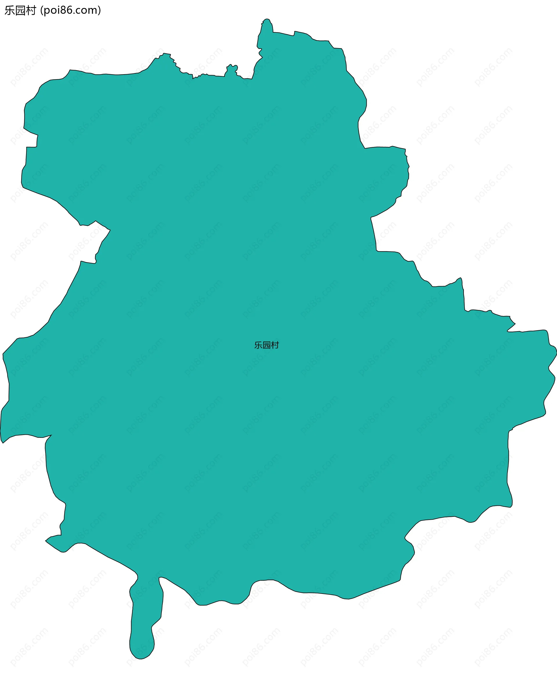 乐园村边界地图