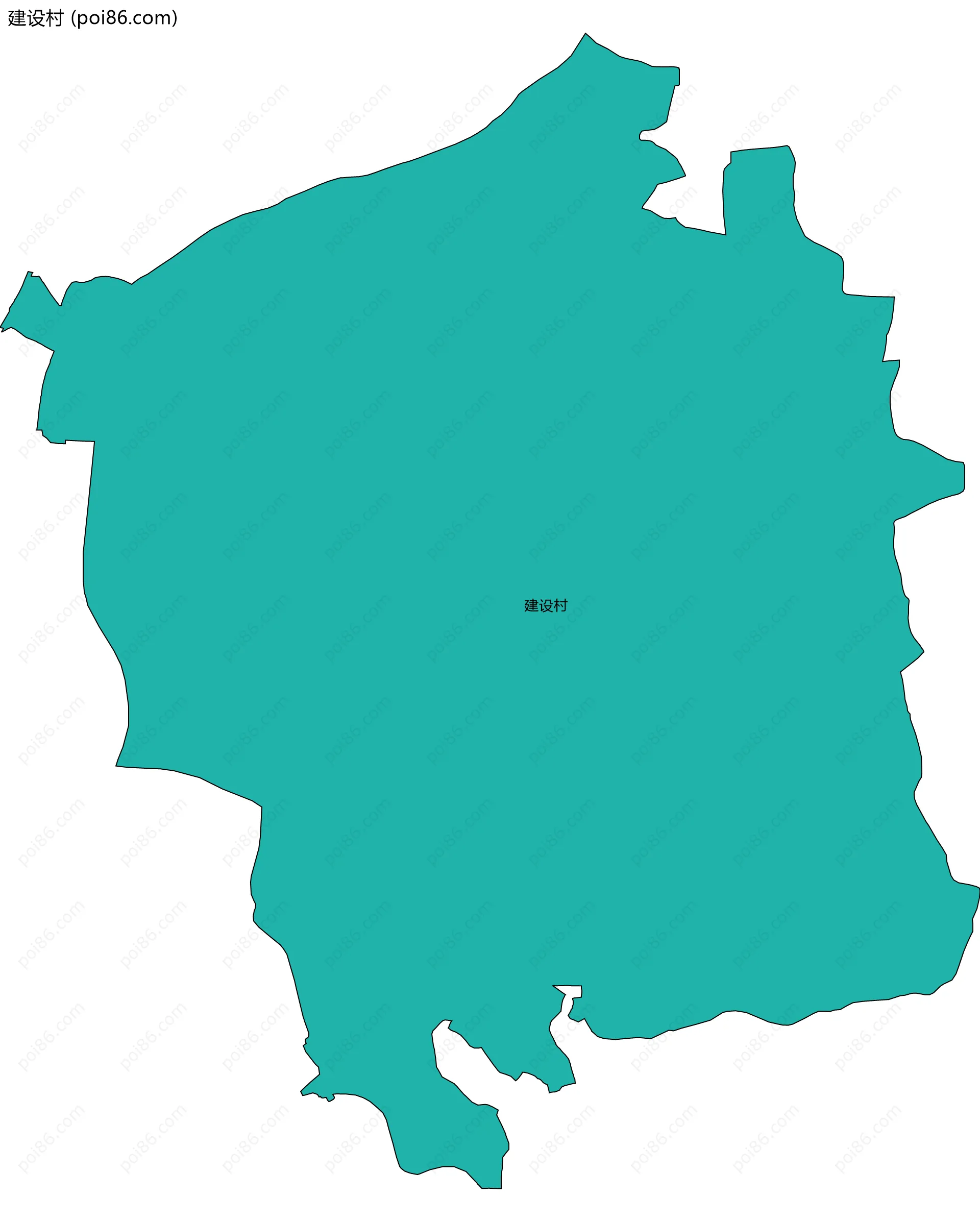 建设村边界地图