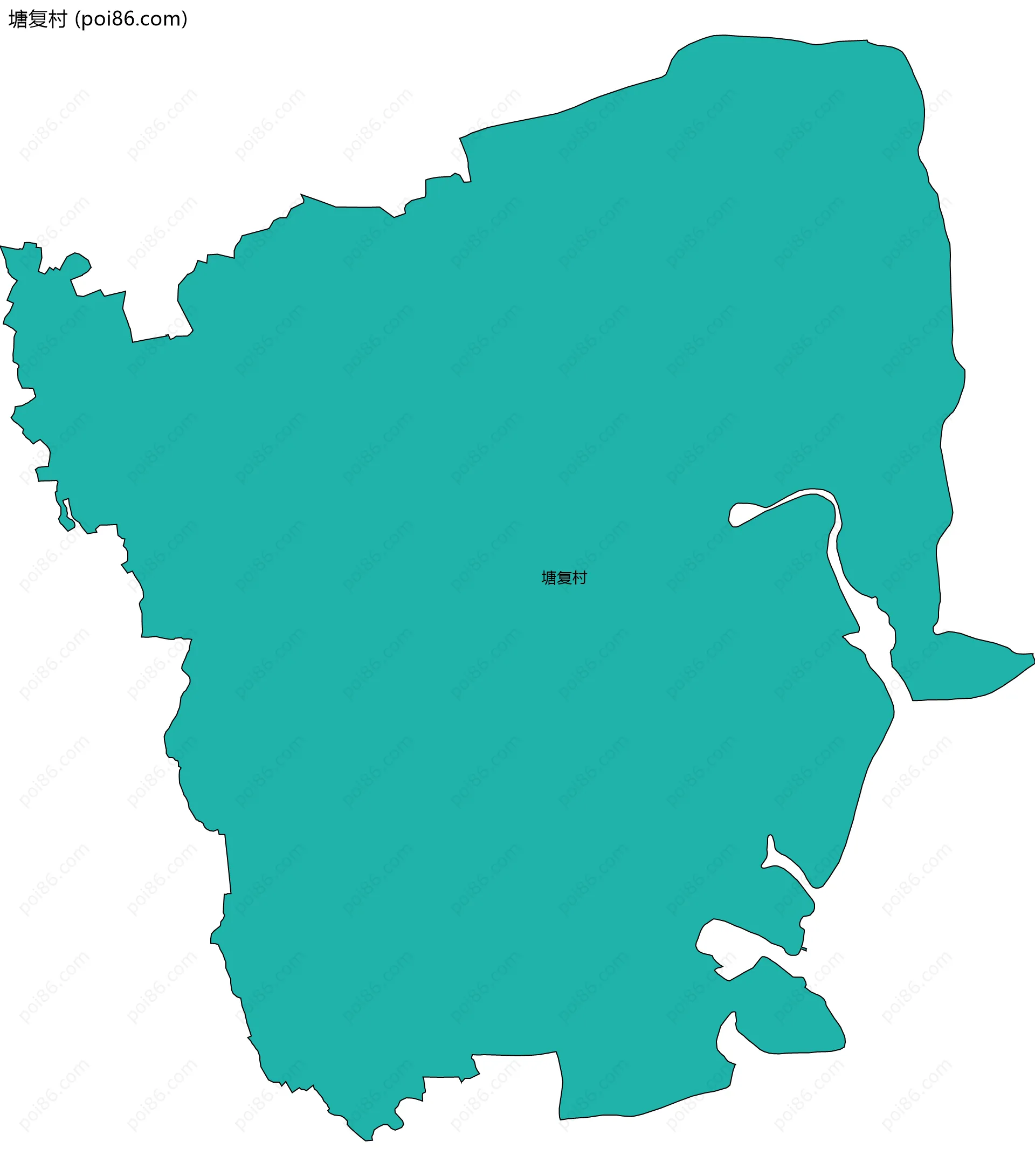 塘复村边界地图