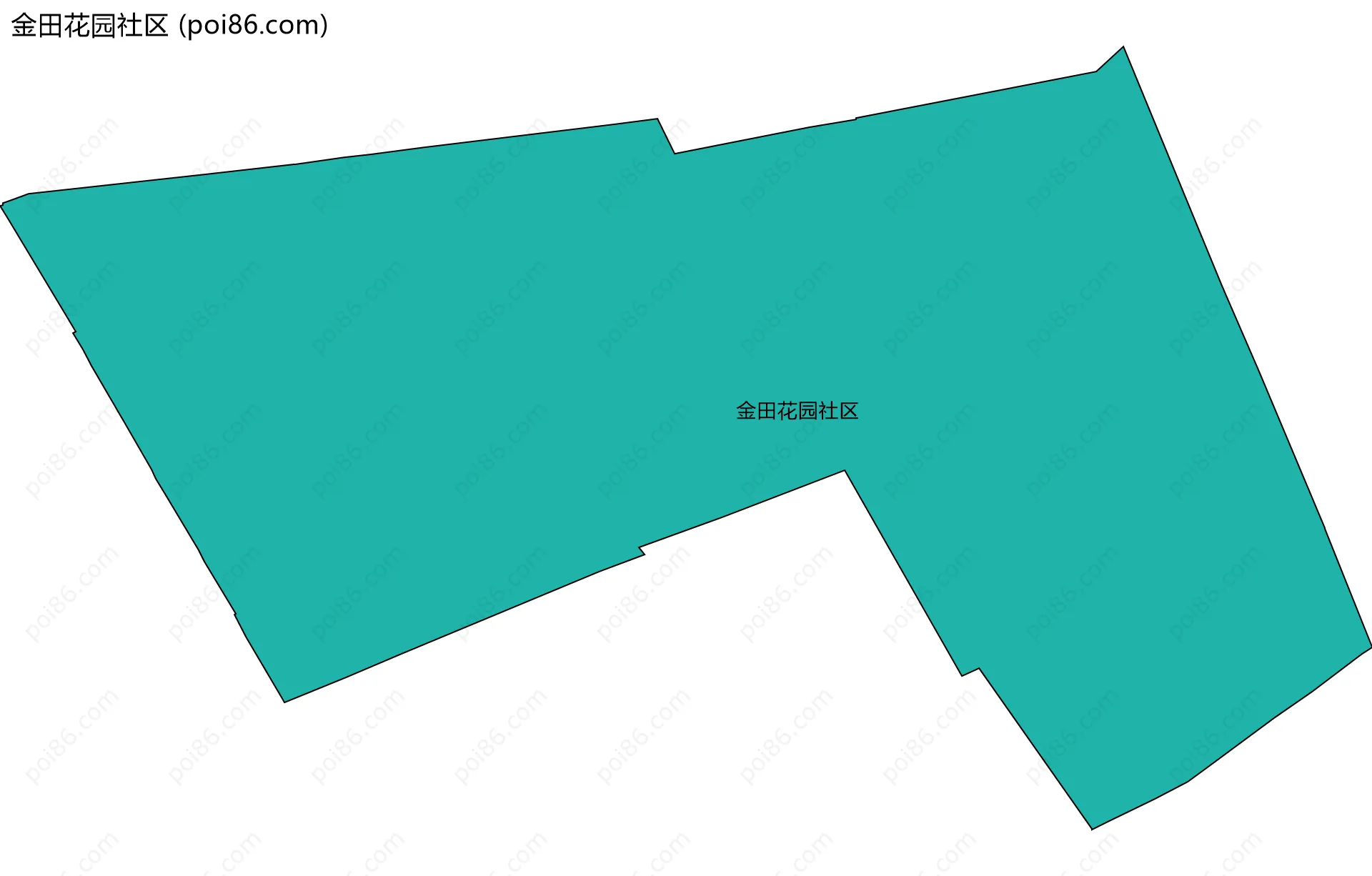 金田花园社区边界地图