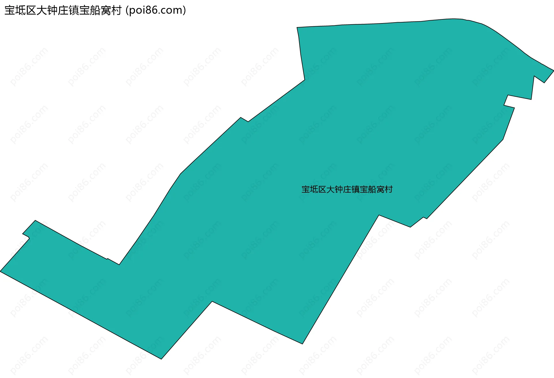宝坻区大钟庄镇宝船窝村边界地图