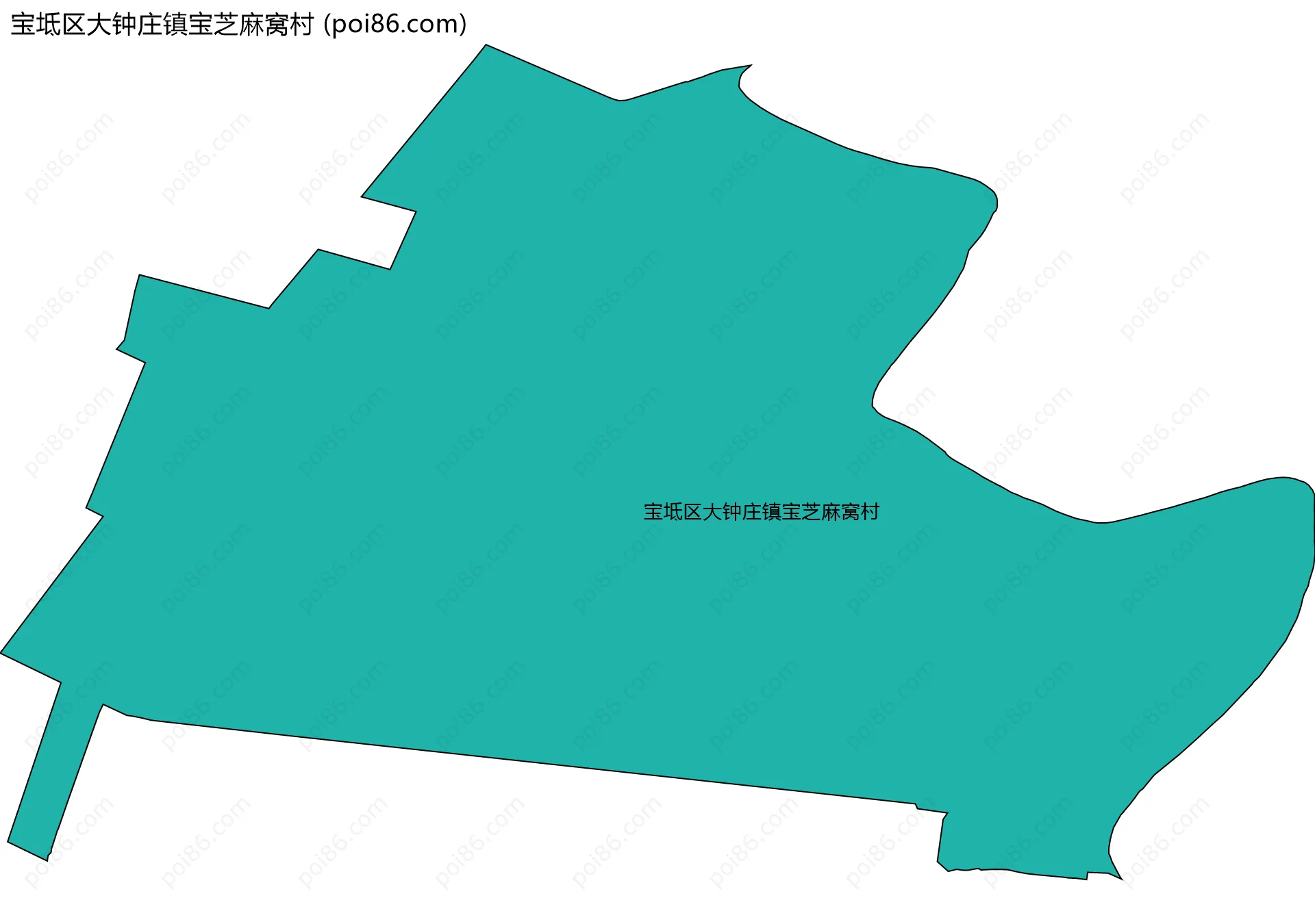 宝坻区大钟庄镇宝芝麻窝村边界地图