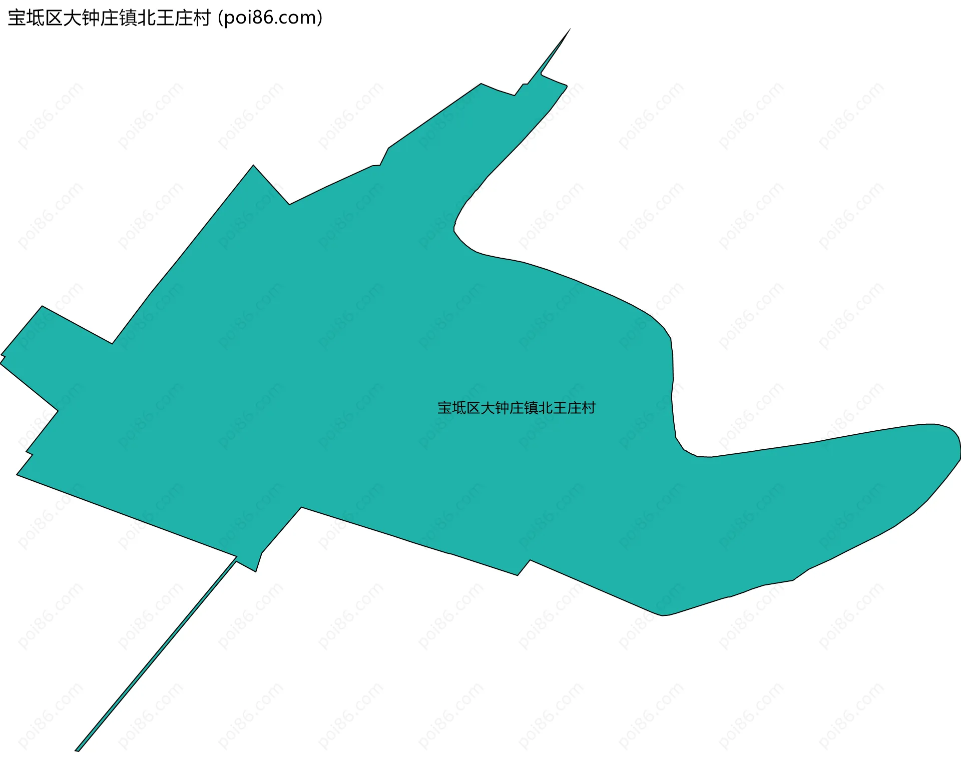 宝坻区大钟庄镇北王庄村边界地图